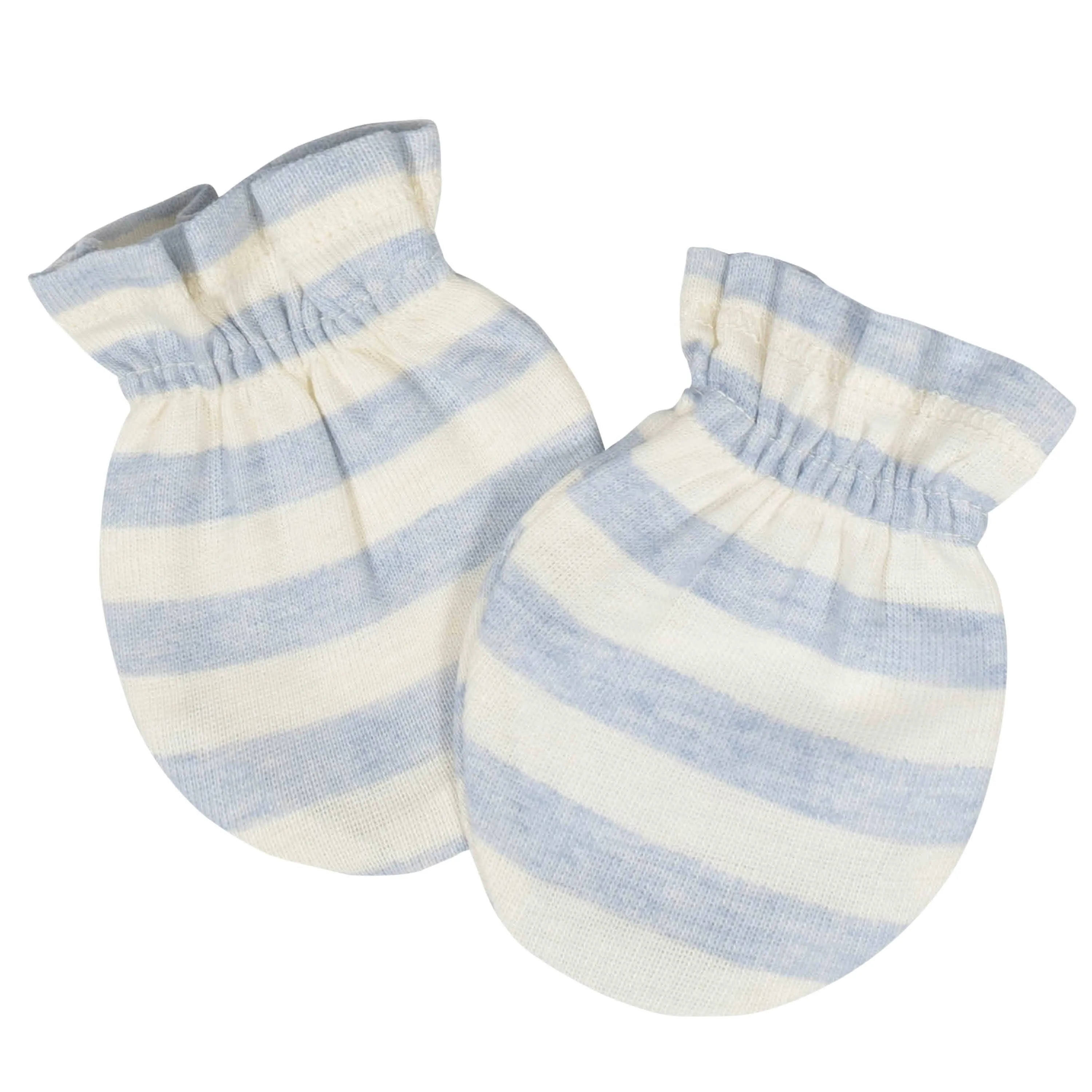 3-Piece Organic Baby Boys Cutie Gown, Cap, & No Scratch Mittens Set