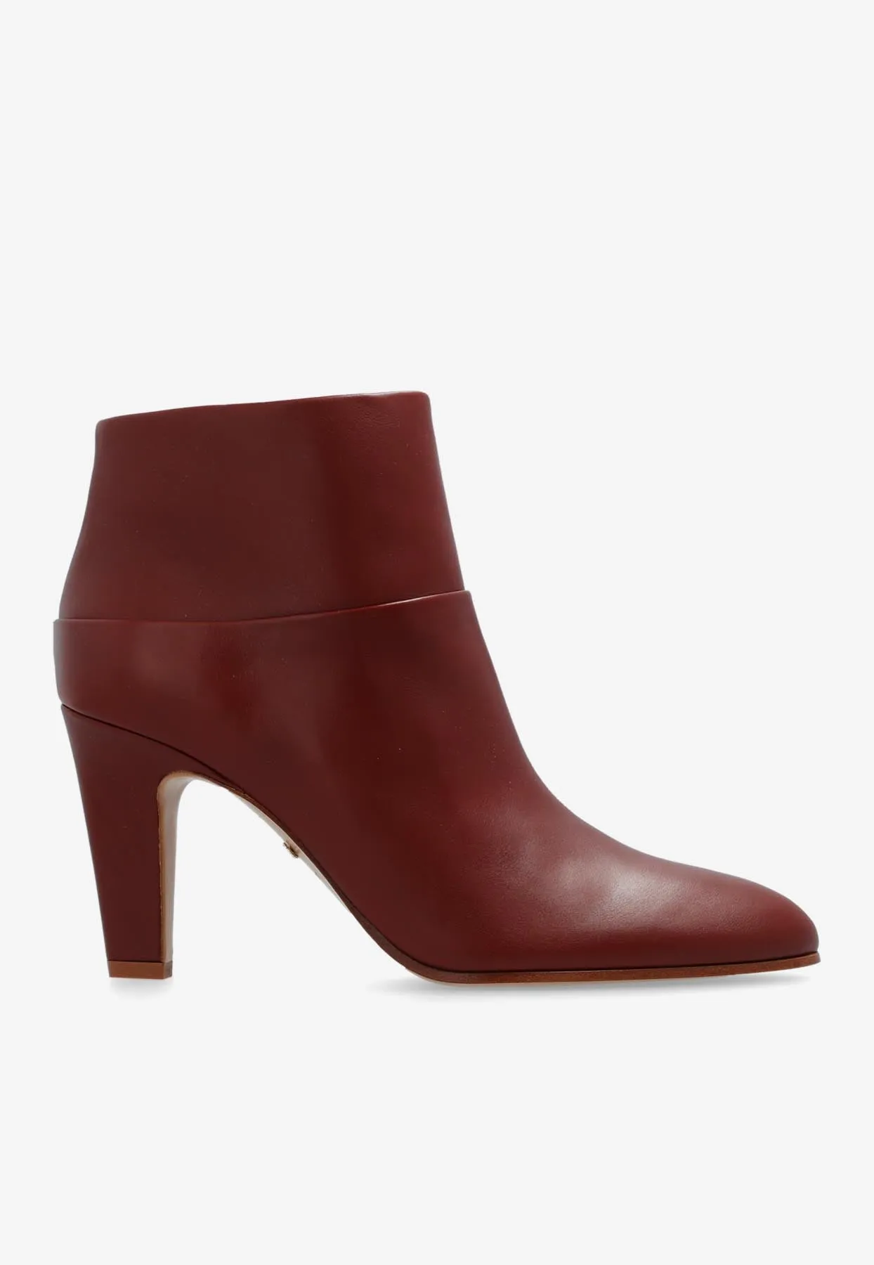 85 Leather Heeled Ankle Boots