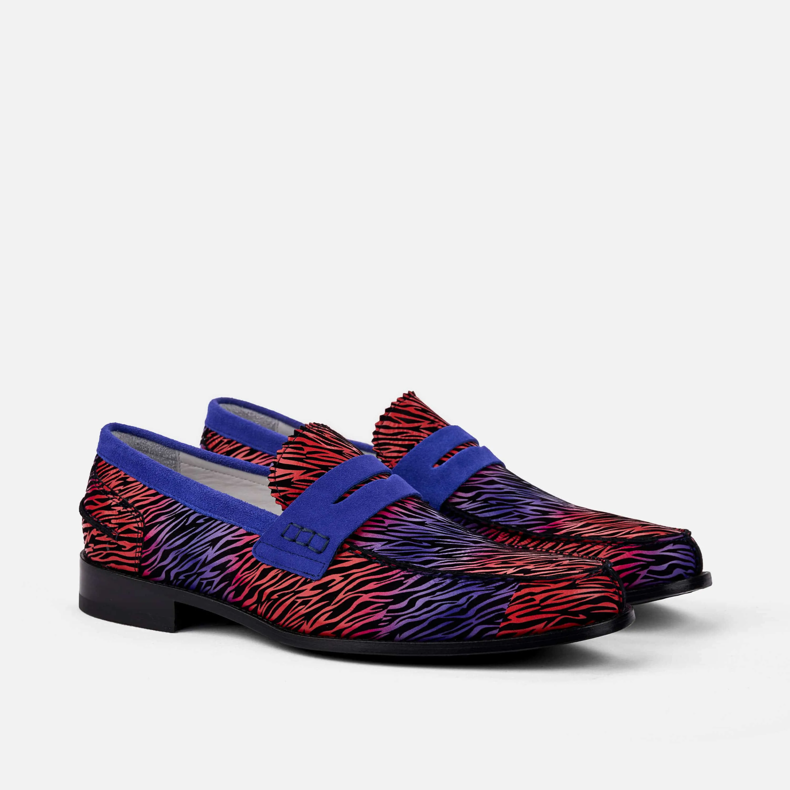 Abe Mystic Tiger Suede Penny Loafers