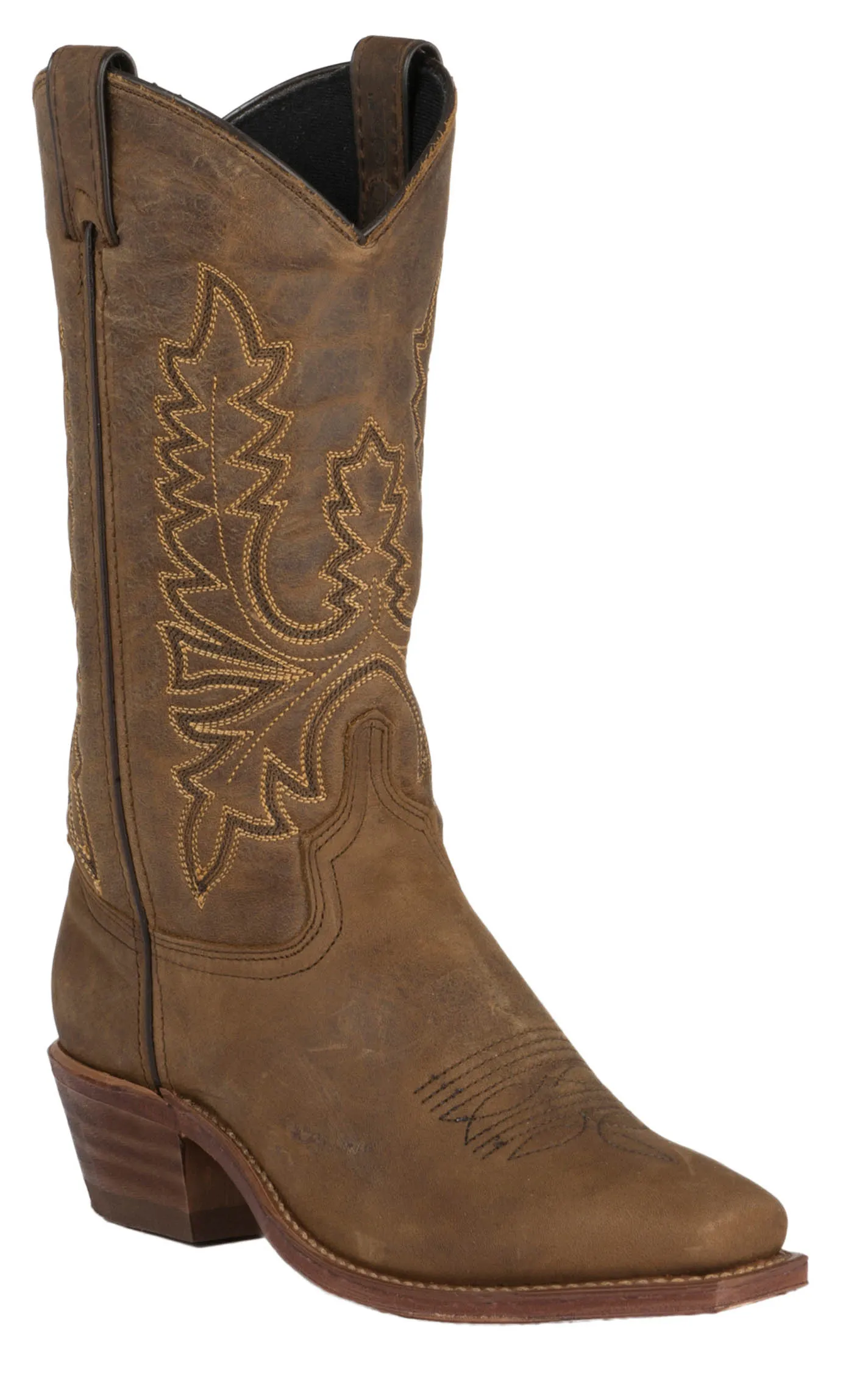 Abilene Women's Olive Brown Vintage Punchy Toe Cowboy Boots