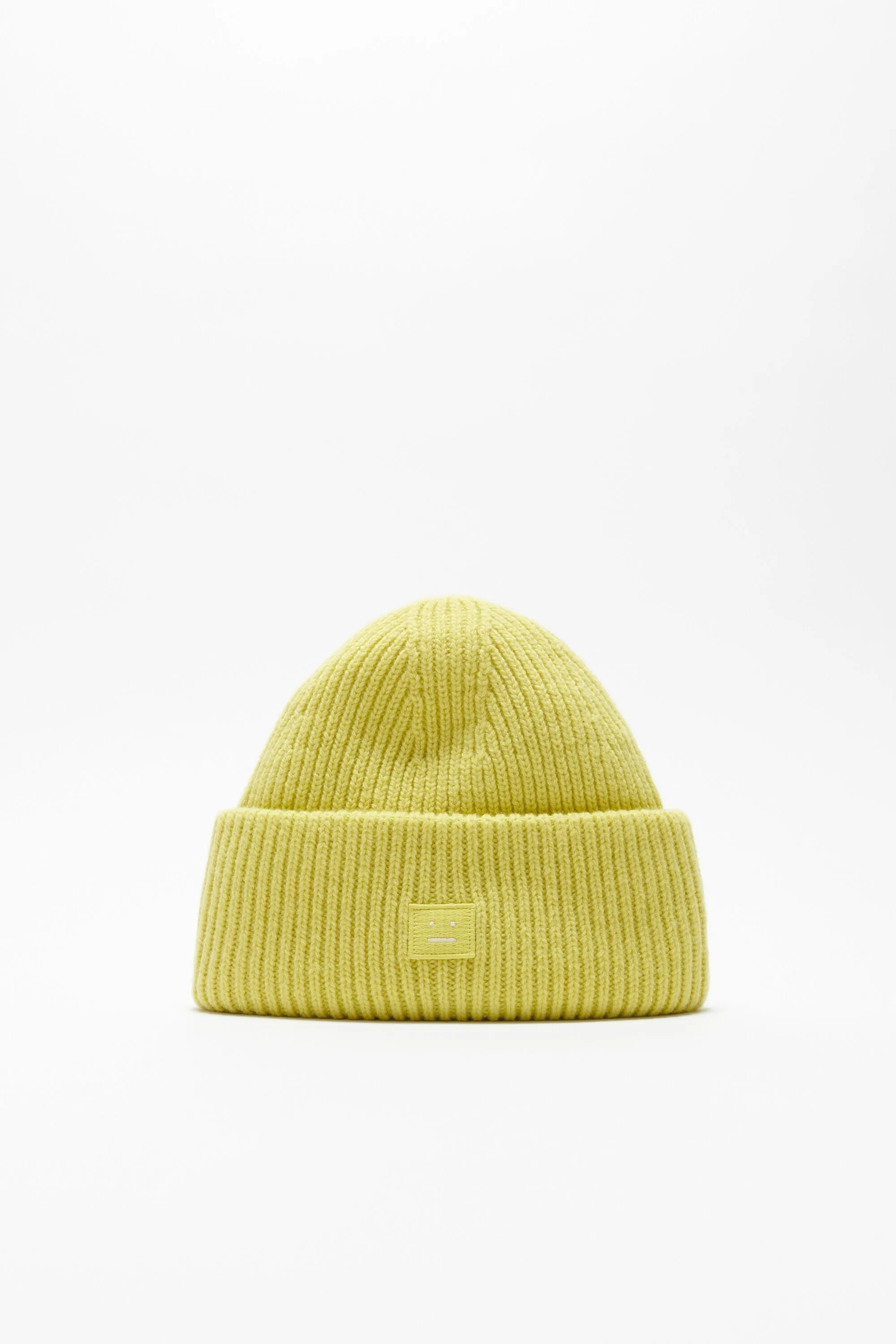 Acne Studios Small Face Logo Beanie (Dusty Yellow)