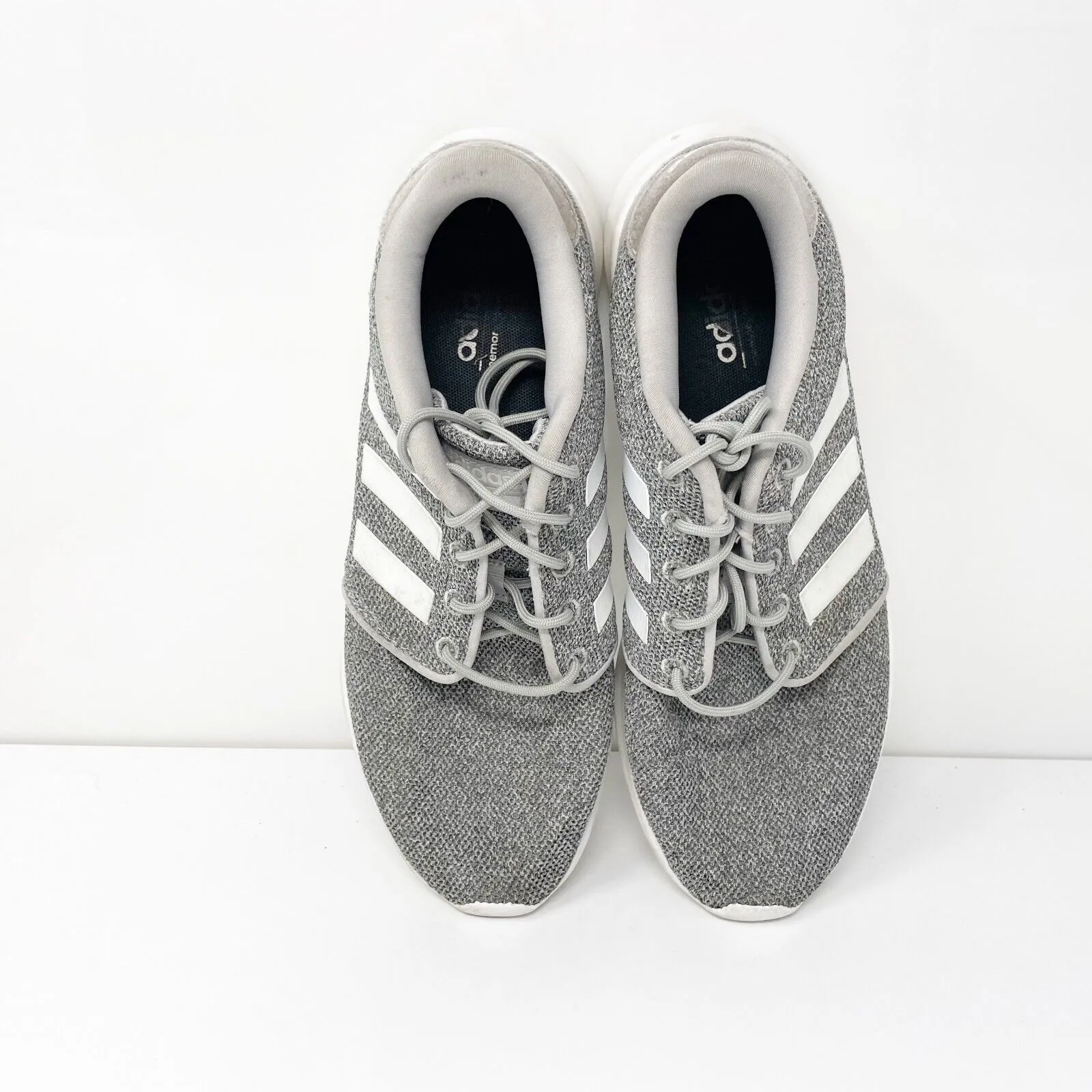 Adidas Womens Cloudfoam QT Racer FX3427 Gray Running Shoes Sneakers Size 8