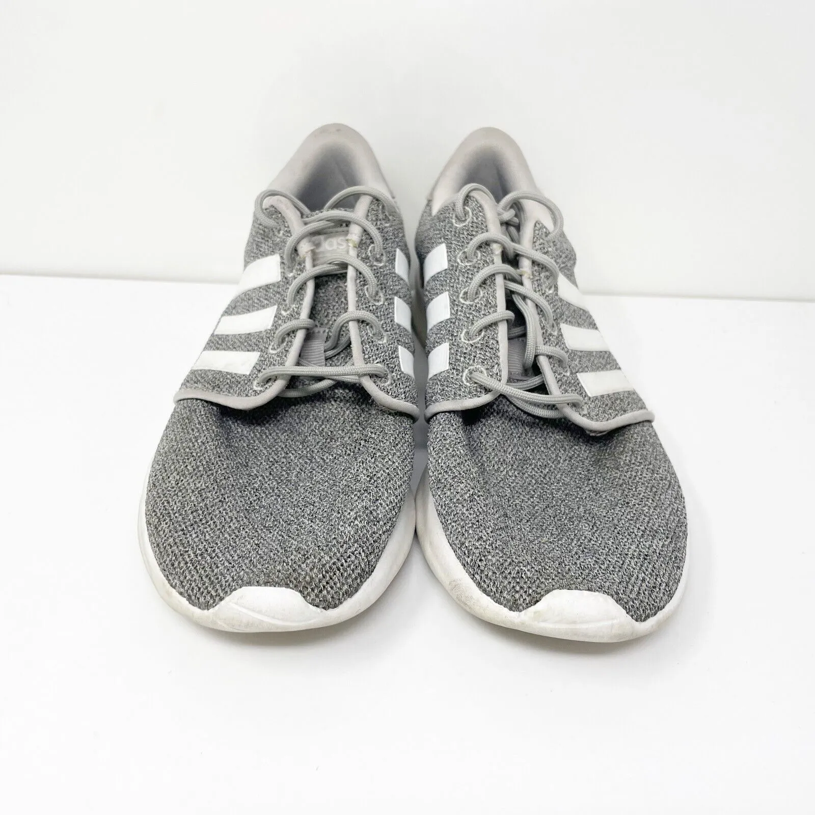 Adidas Womens Cloudfoam QT Racer FX3427 Gray Running Shoes Sneakers Size 8