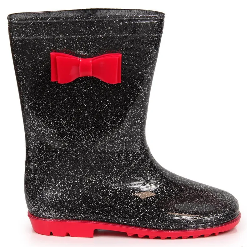 American Club black brocade girls' galoshes