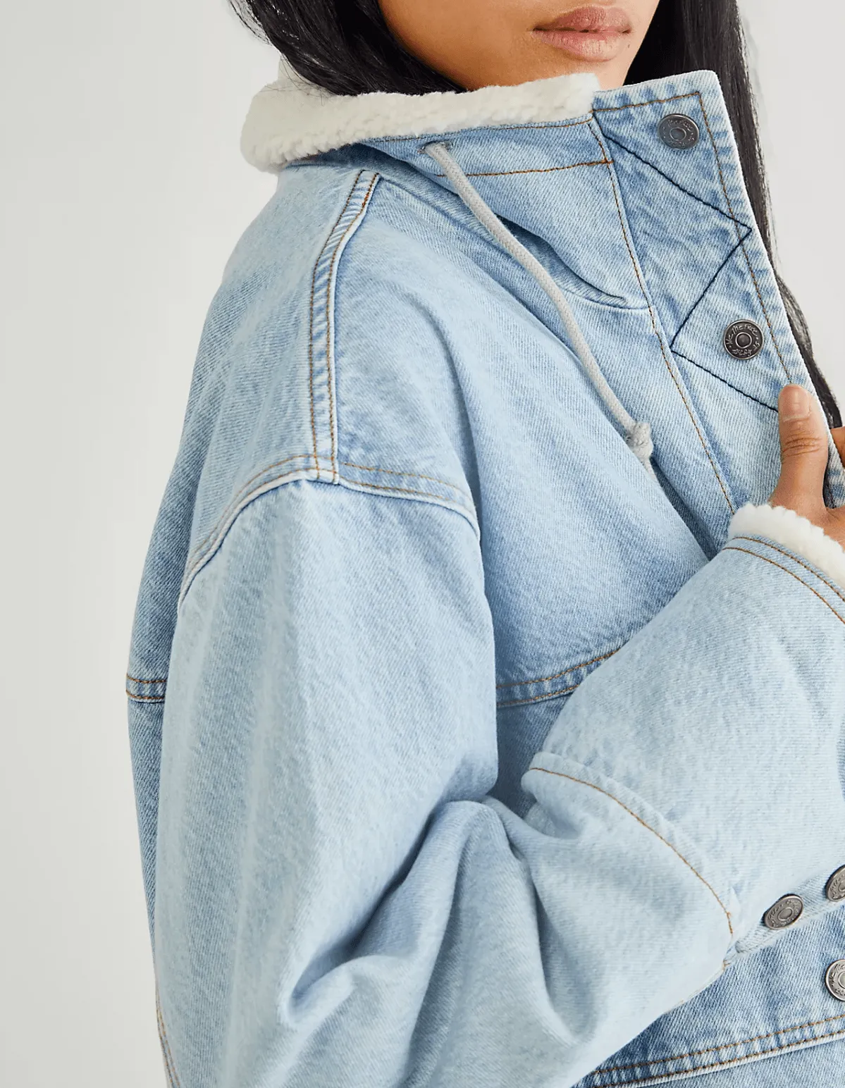 Ariel Cozy Denim bomber Jacket