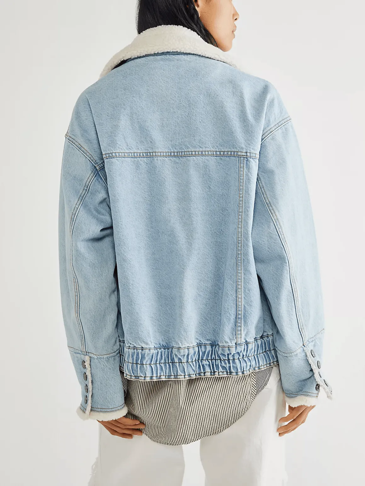 Ariel Cozy Denim bomber Jacket