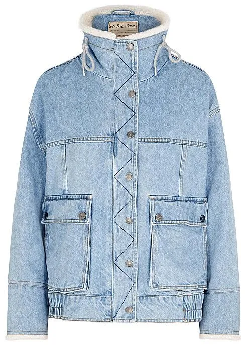 Ariel Cozy Denim bomber Jacket