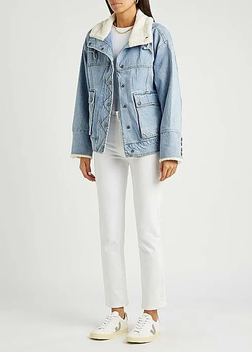 Ariel Cozy Denim bomber Jacket