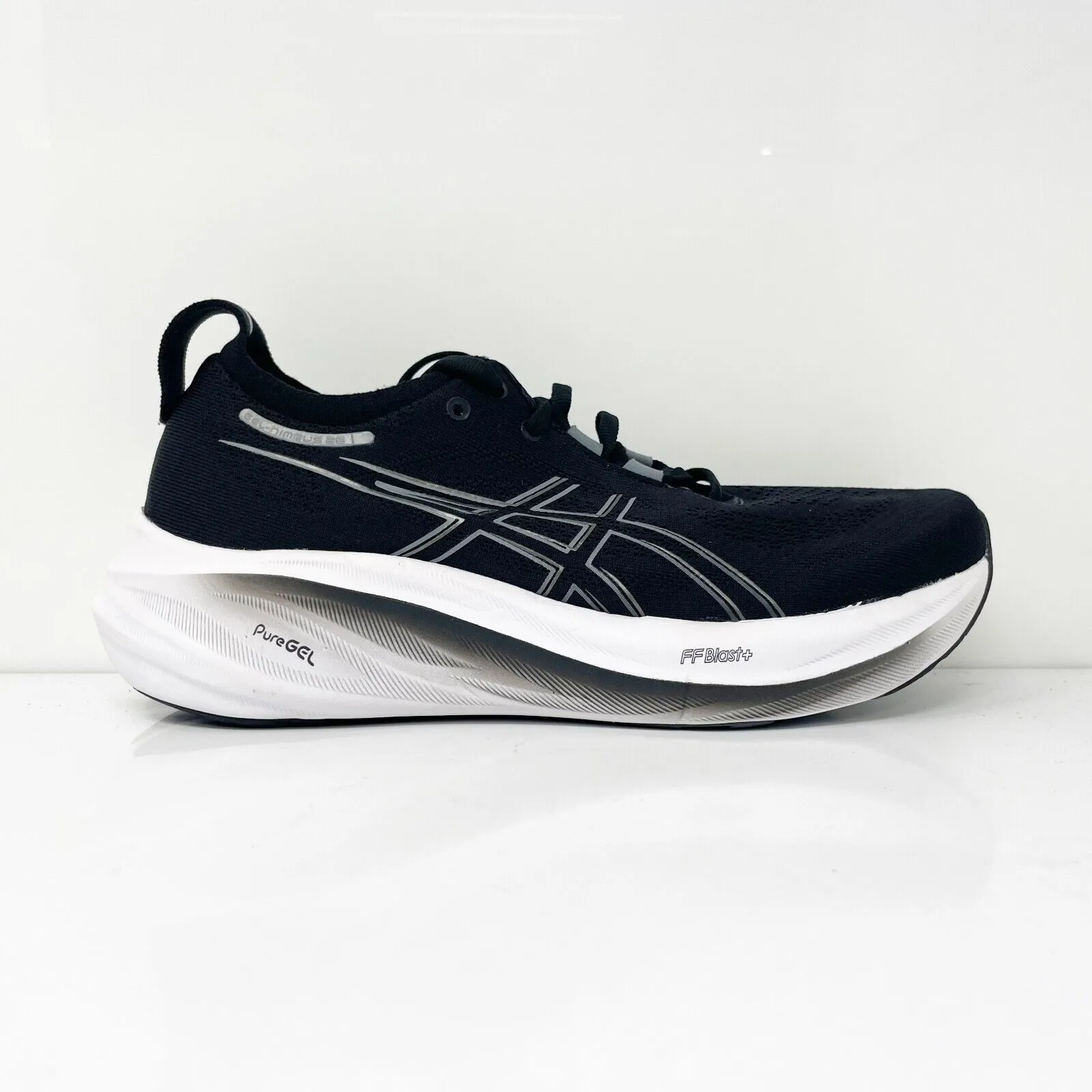 Asics Mens Gel Nimbus 26 1011B794 Black Running Shoes Sneakers Size 8