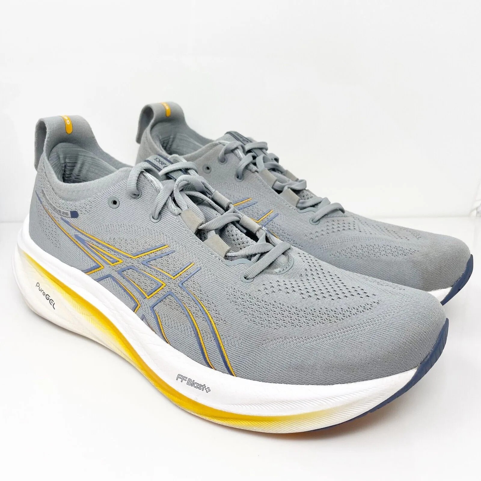 Asics Mens Gel Nimbus 26 1011B794 Gray Running Shoes Sneakers Size 12