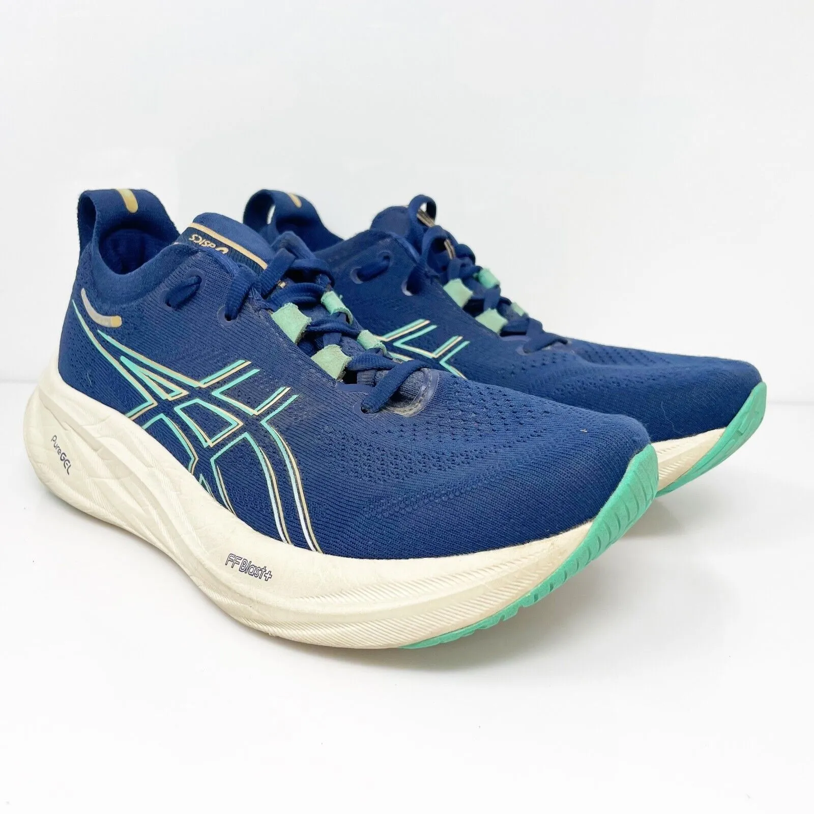 Asics Womens Gel Nimbus 26 1012B601 Blue Running Shoes Sneakers Size 8