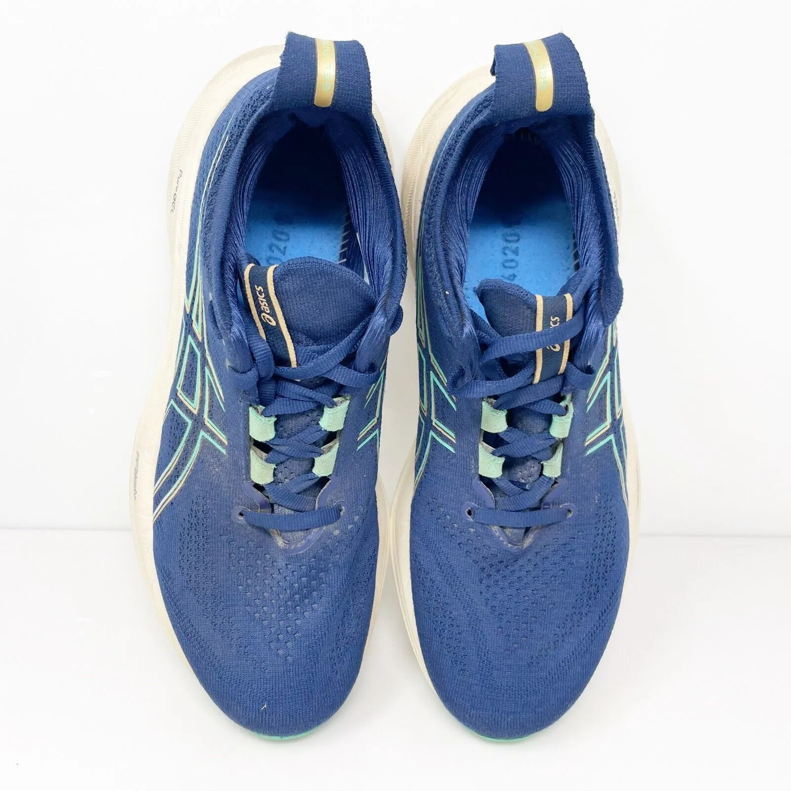 Asics Womens Gel Nimbus 26 1012B601 Blue Running Shoes Sneakers Size 8