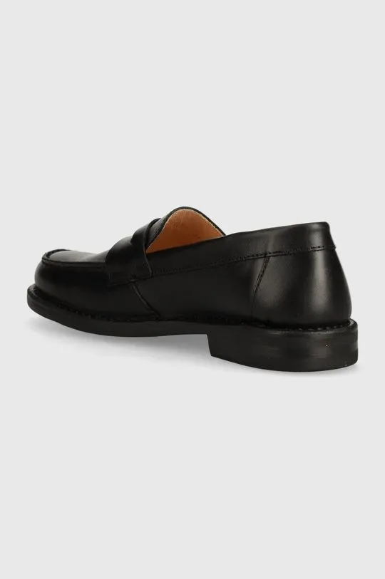 Astorflex leather loafers Mokaflex Rubber men's black color MOKAFLEX.RUBBER.710.900