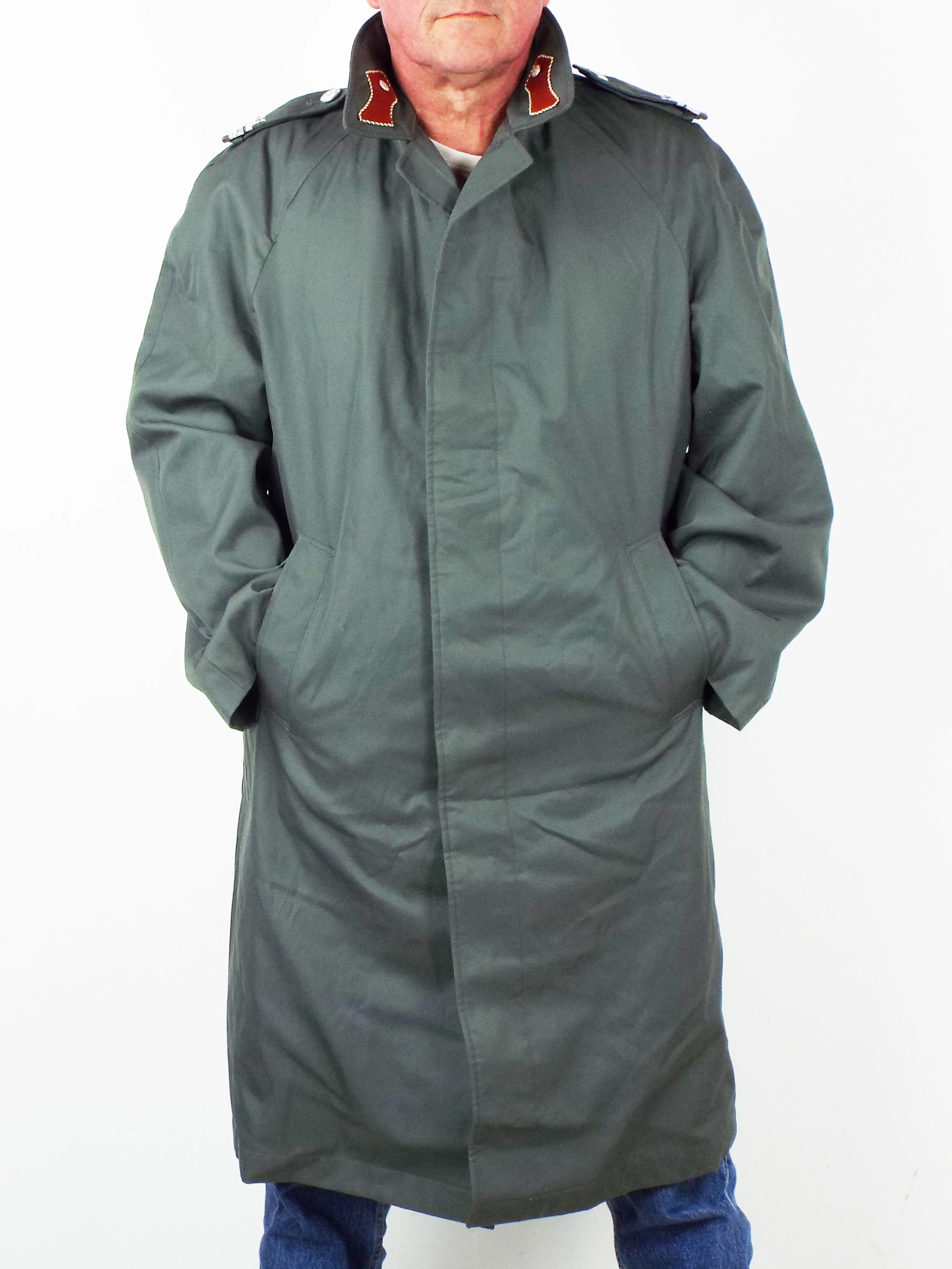 Austrian Grey Full Length Rain Coat - Gaberdine - Army Surplus