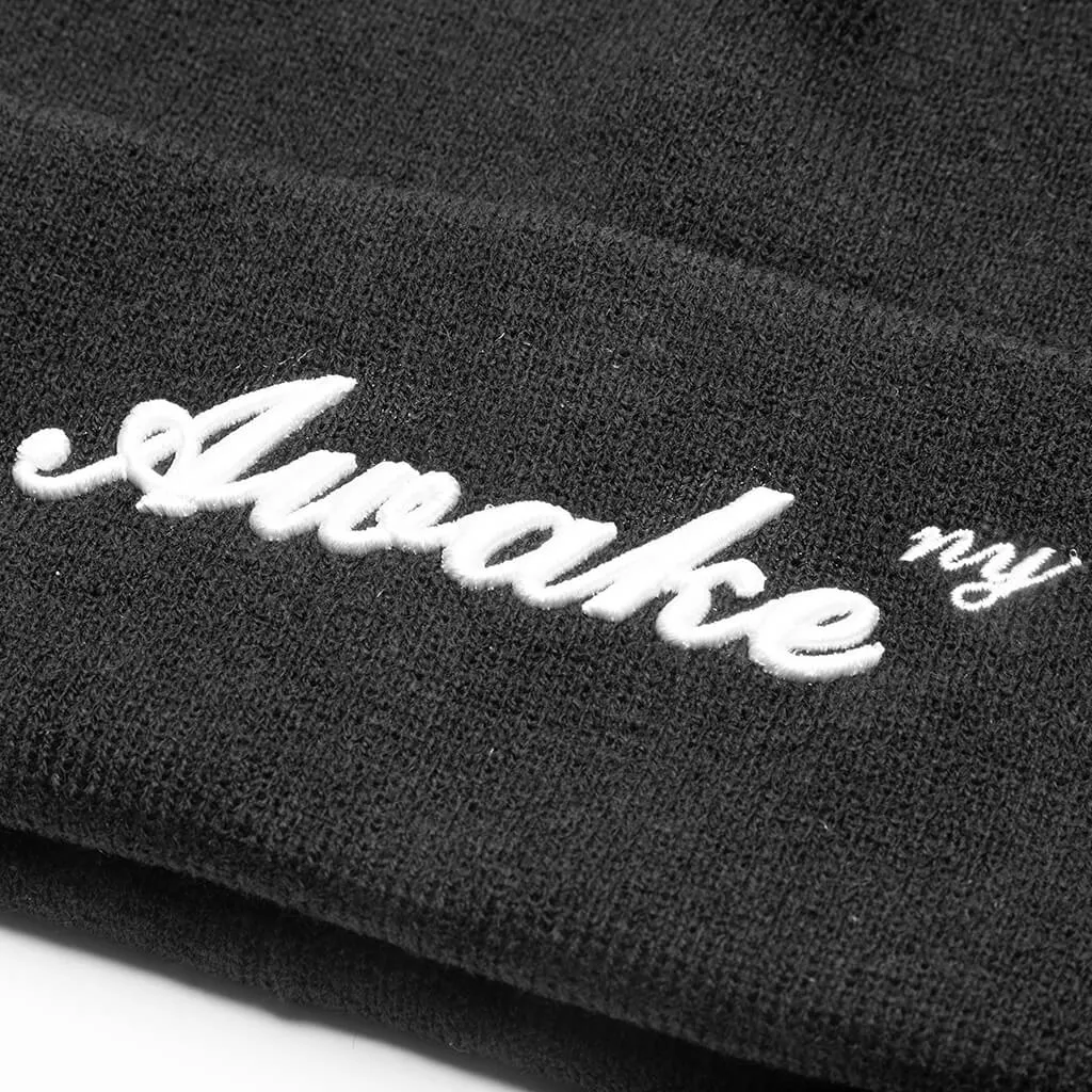 Awake Script Logo Beanie - Black