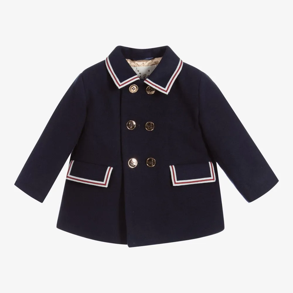 Baby Boys Navy Blue Coat 