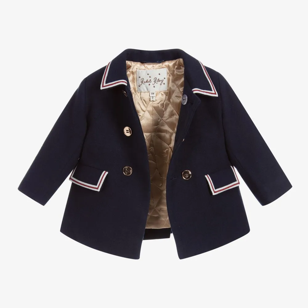 Baby Boys Navy Blue Coat 