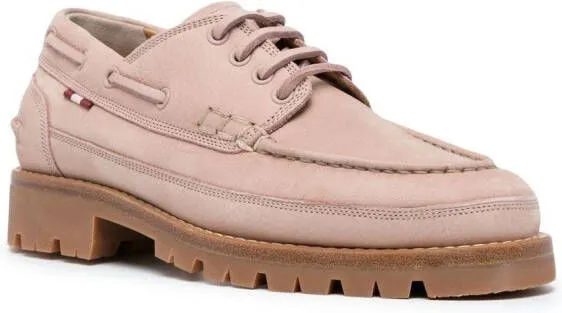 Bally Traper leather moccasins Pink