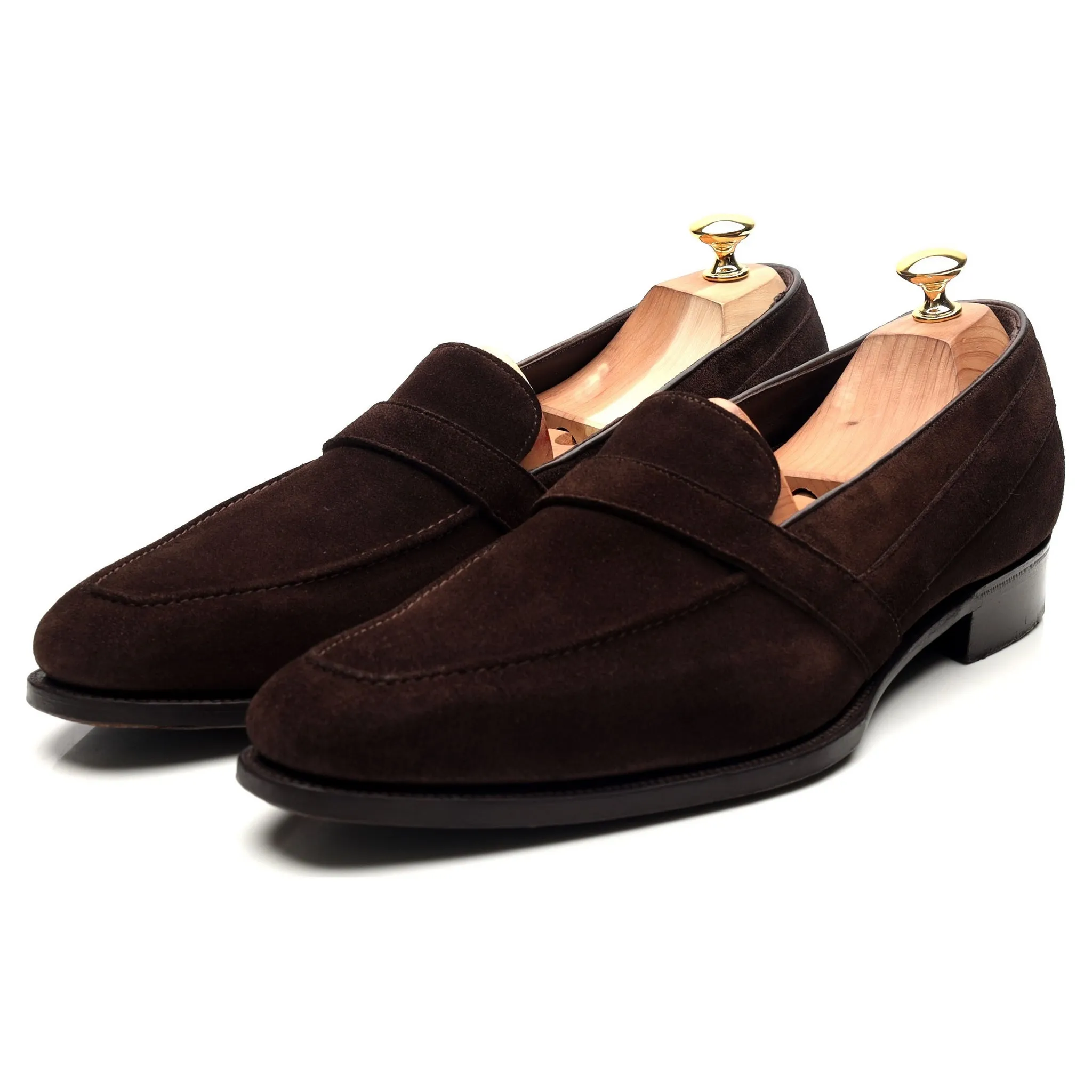 'Baron' Dark Brown Suede Loafers UK 11.5 E