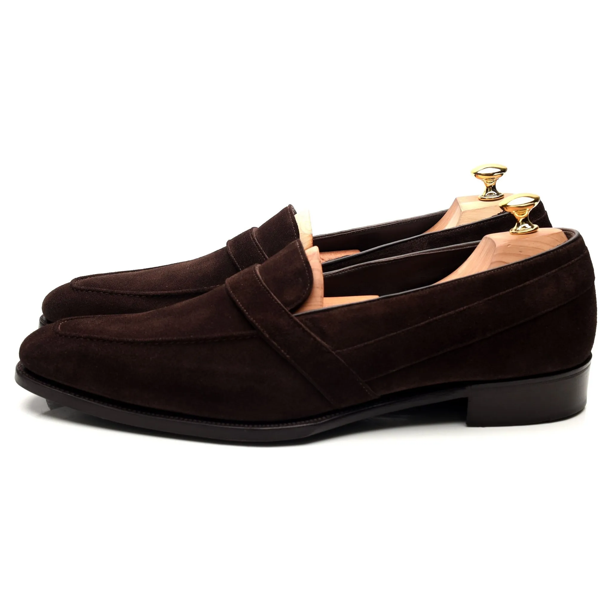 'Baron' Dark Brown Suede Loafers UK 11.5 E