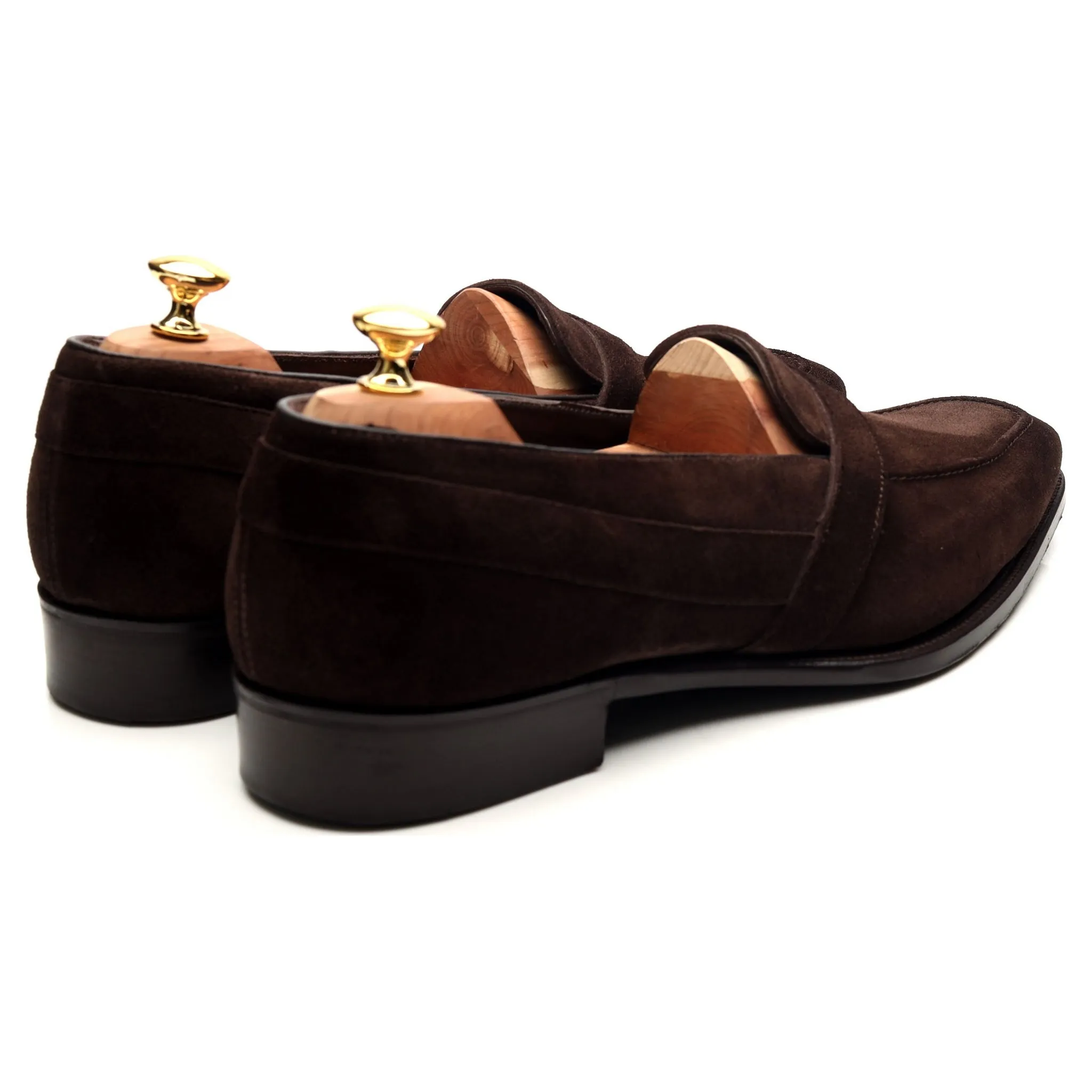 'Baron' Dark Brown Suede Loafers UK 11.5 E