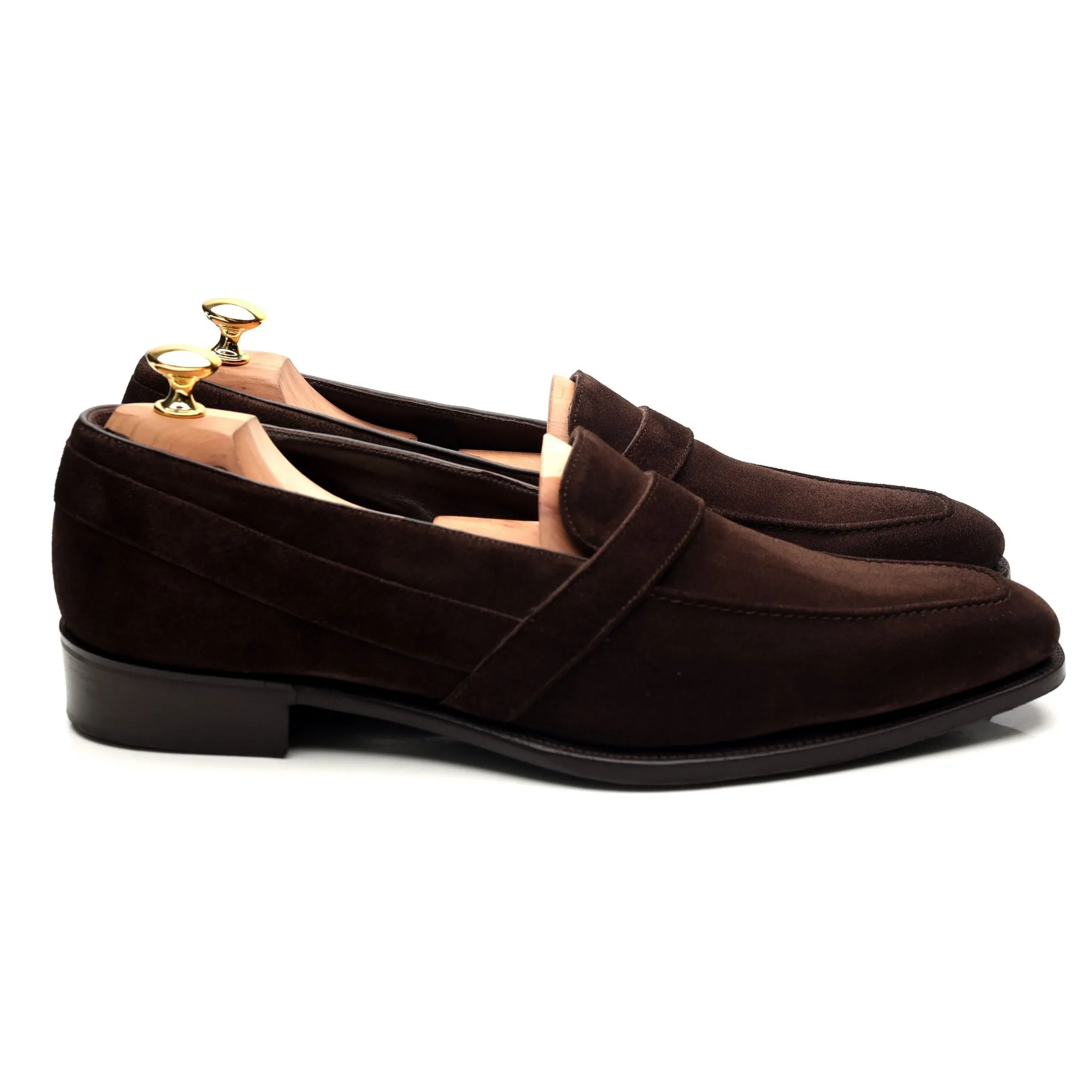 'Baron' Dark Brown Suede Loafers UK 11.5 E