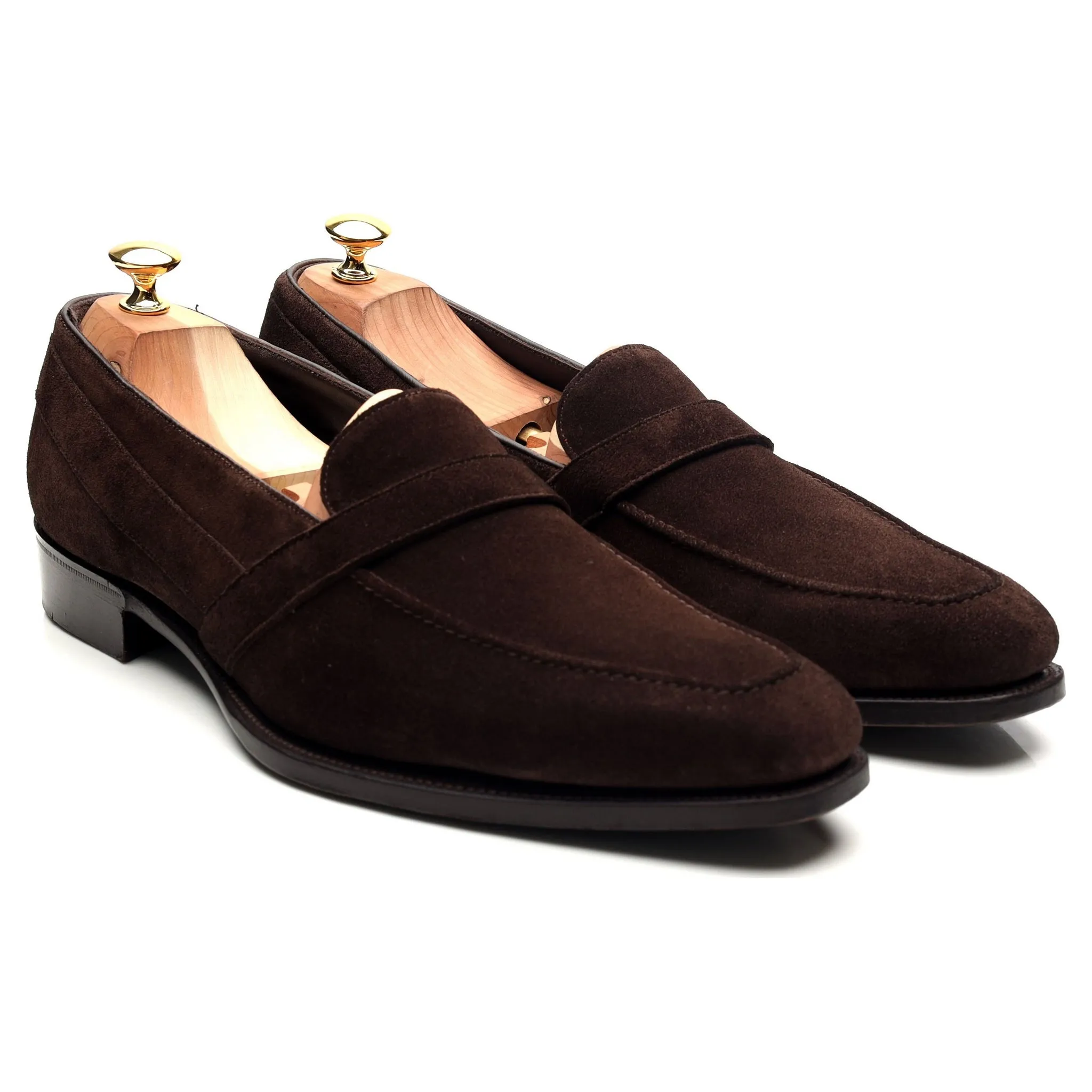 'Baron' Dark Brown Suede Loafers UK 11.5 E