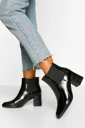 Basic Block Heel Chelsea Boots