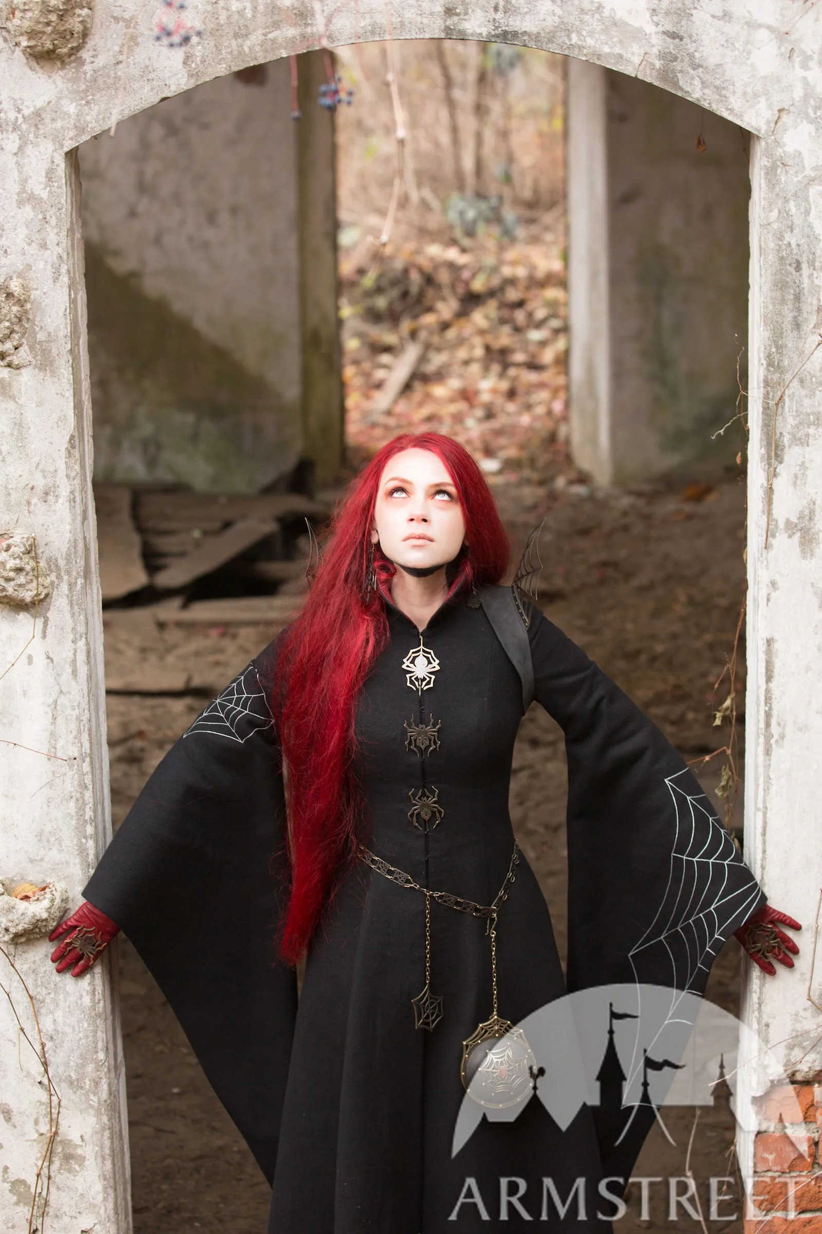 Black Witch Coat “Spiderweb”