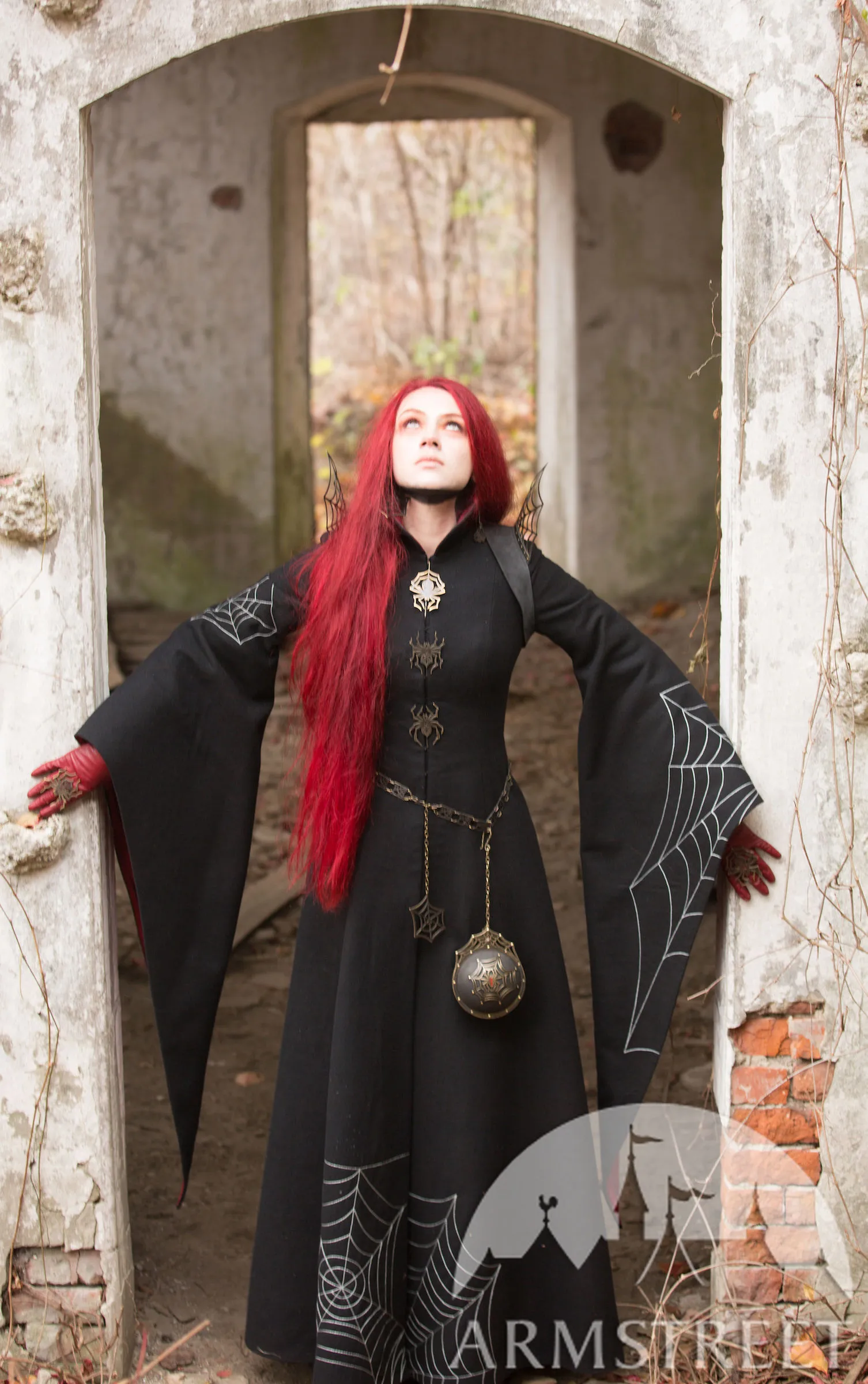 Black Witch Coat “Spiderweb”