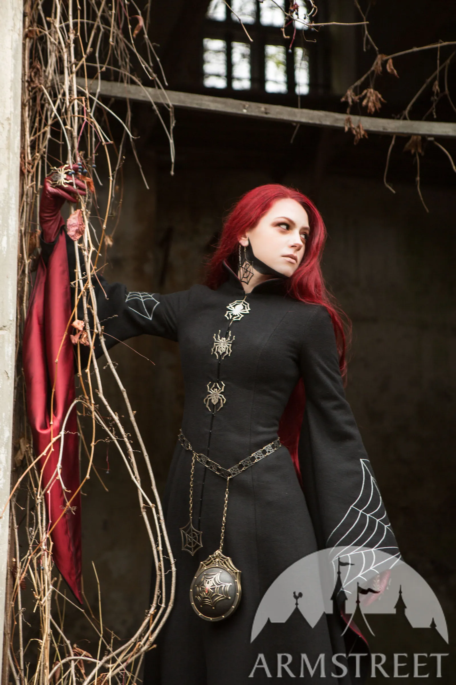 Black Witch Coat “Spiderweb”