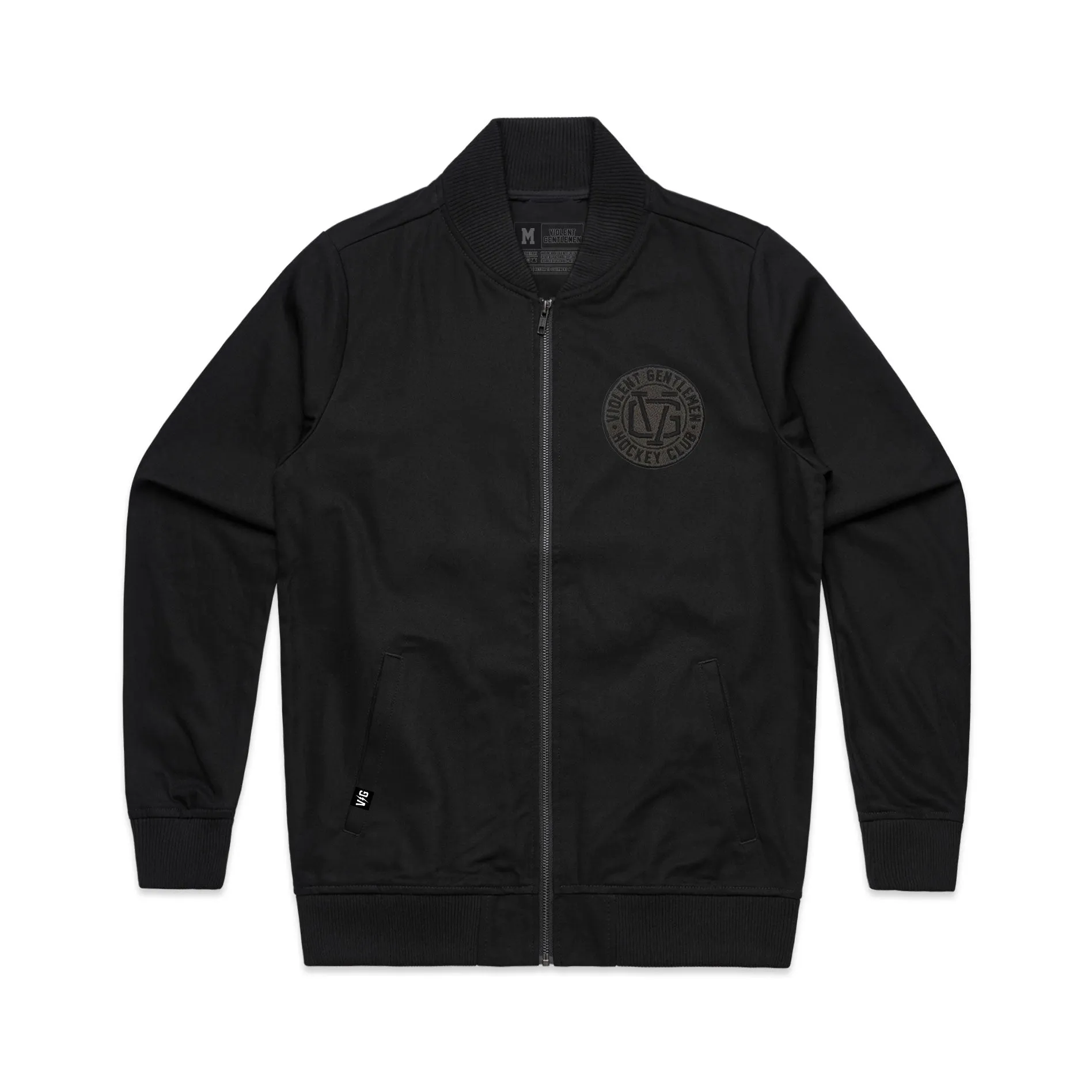 Blacked Out Faded Bomber Work Jacket