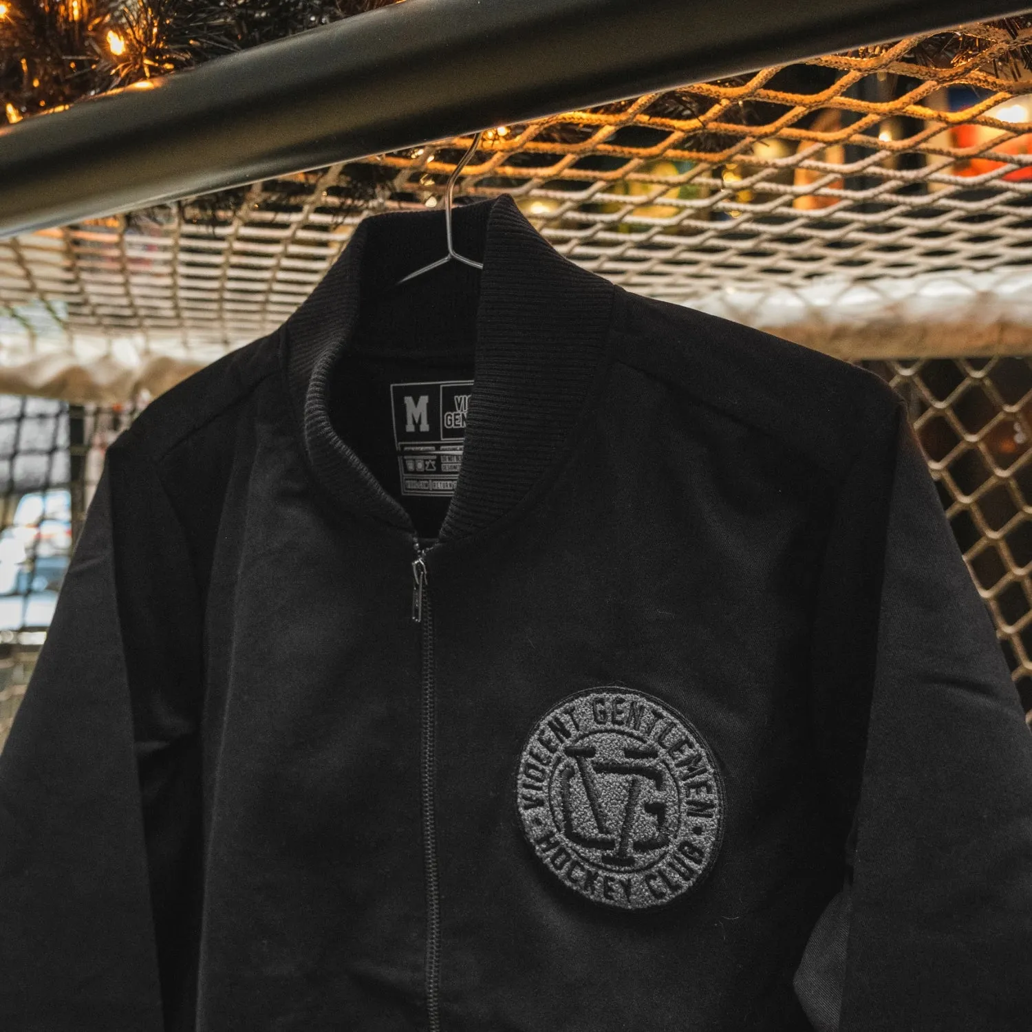 Blacked Out Faded Bomber Work Jacket