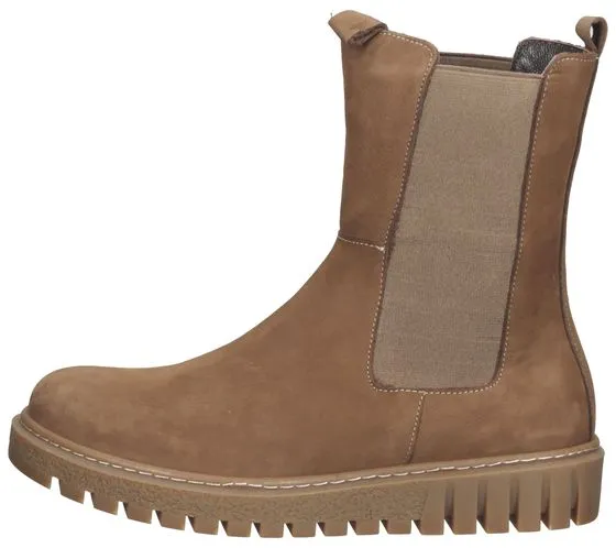 Botas de mujer LAZAMANI con apariencia Chelsea, zapatos de cuero genuino 1088084-45 marrón