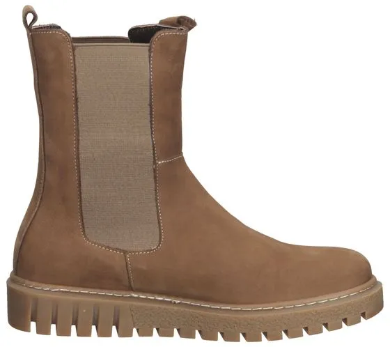 Botas de mujer LAZAMANI con apariencia Chelsea, zapatos de cuero genuino 1088084-45 marrón