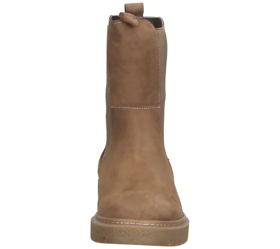 Botas de mujer LAZAMANI con apariencia Chelsea, zapatos de cuero genuino 1088084-45 marrón