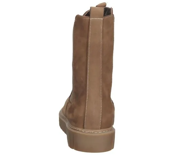 Botas de mujer LAZAMANI con apariencia Chelsea, zapatos de cuero genuino 1088084-45 marrón