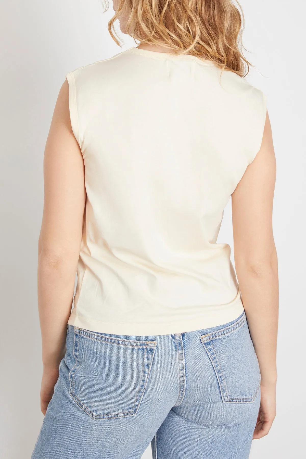 Brani Tank Top in Rice Ivory