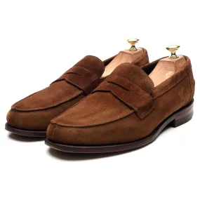 'Broadway' Snuff Brown Suede Loafers UK 9 F