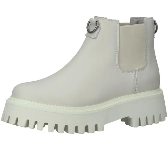 Bronx Groovy Bottines Chelsea basses à plateforme pour femme 47377-A 5 Blanc