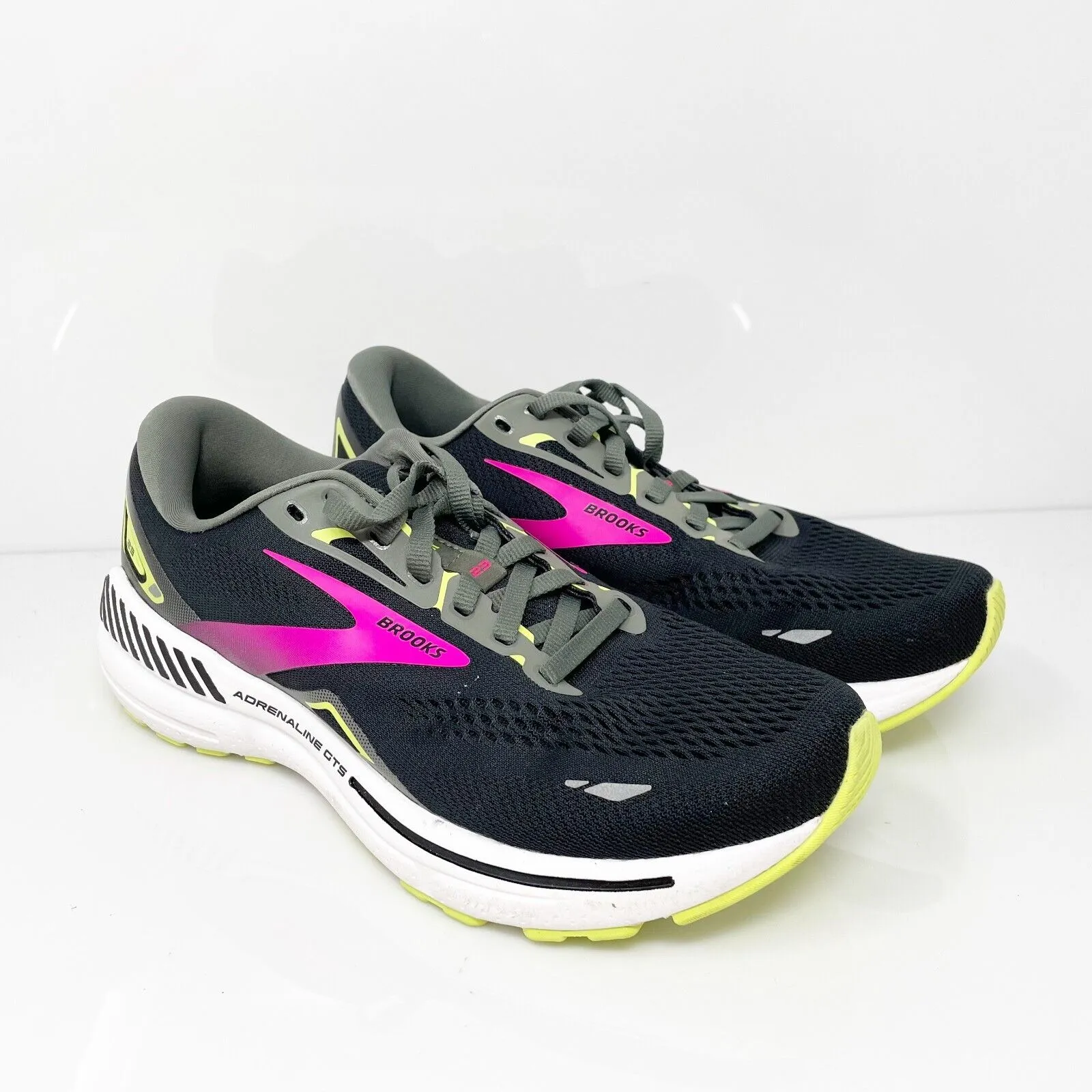 Brooks Womens Adrenaline GTS 23 1203811D037 Black Running Shoes Sneakers 8.5 D