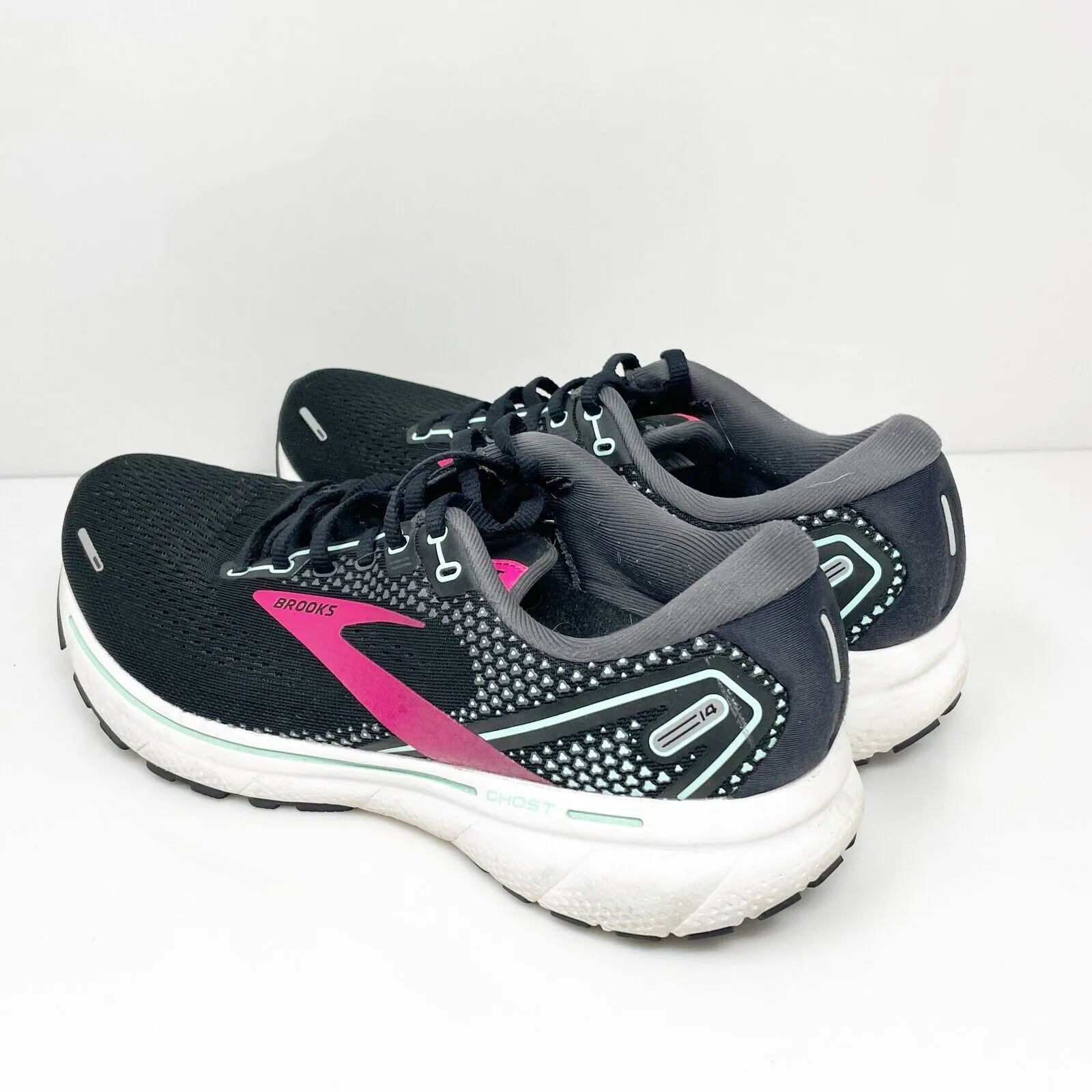 Brooks Womens Ghost 14 1203561B013 Black Running Shoes Sneakers Size 9.5 B