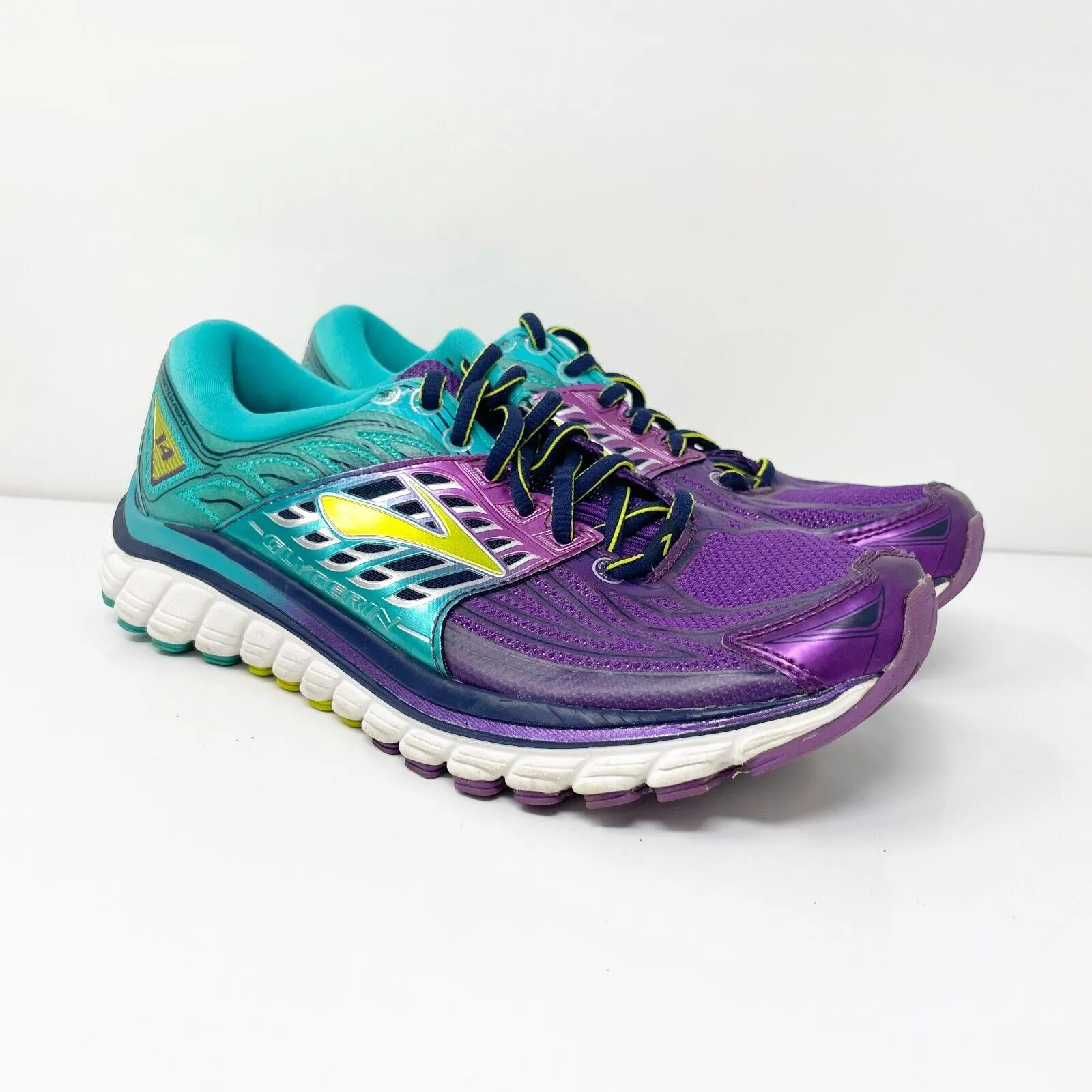 Brooks Womens Glycerin 14 1202171B540 Purple Running Shoes Sneakers Size 8 B