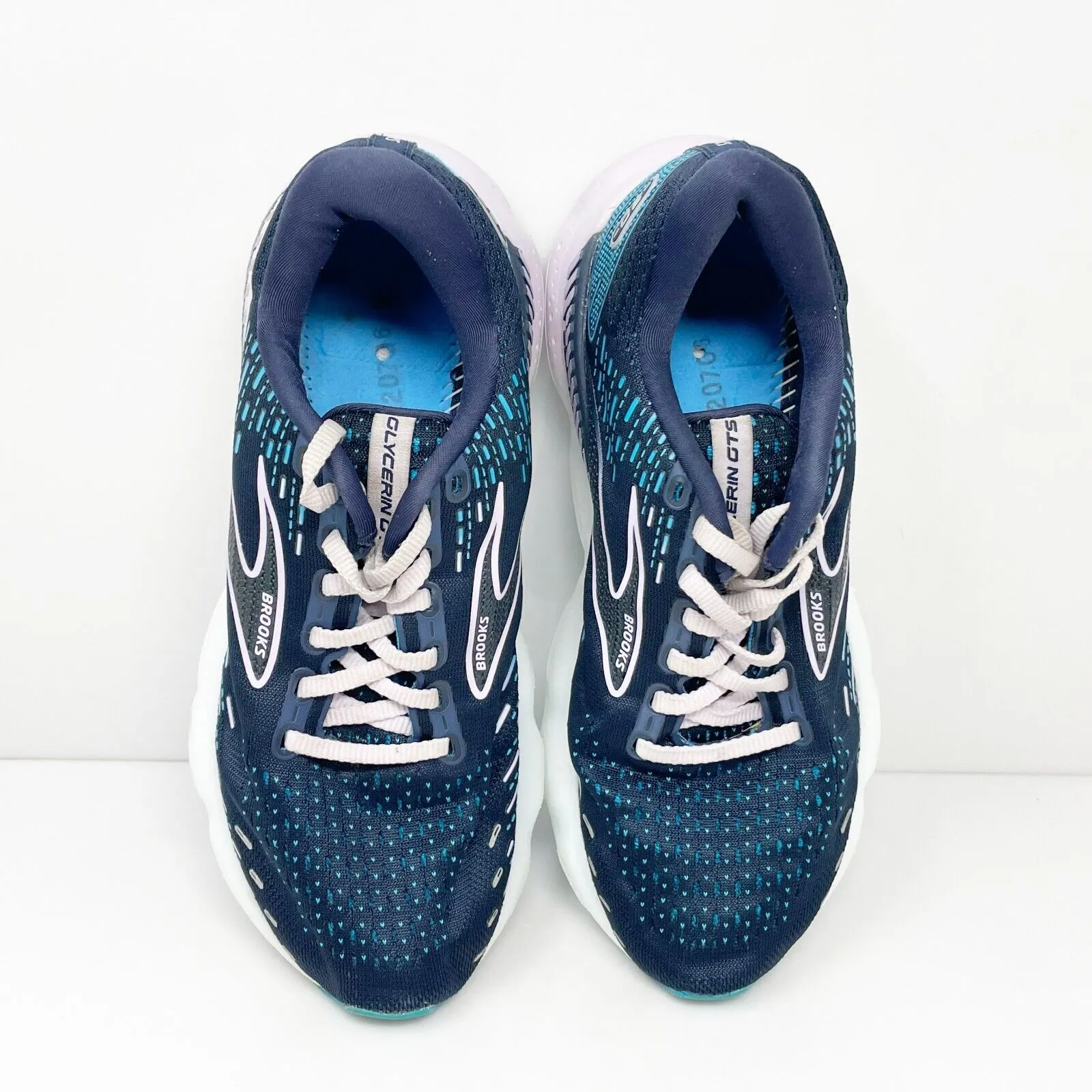 Brooks Womens Glycerin GTS 20 1203701D499 Blue Running Shoes Sneakers Size 6.5 D