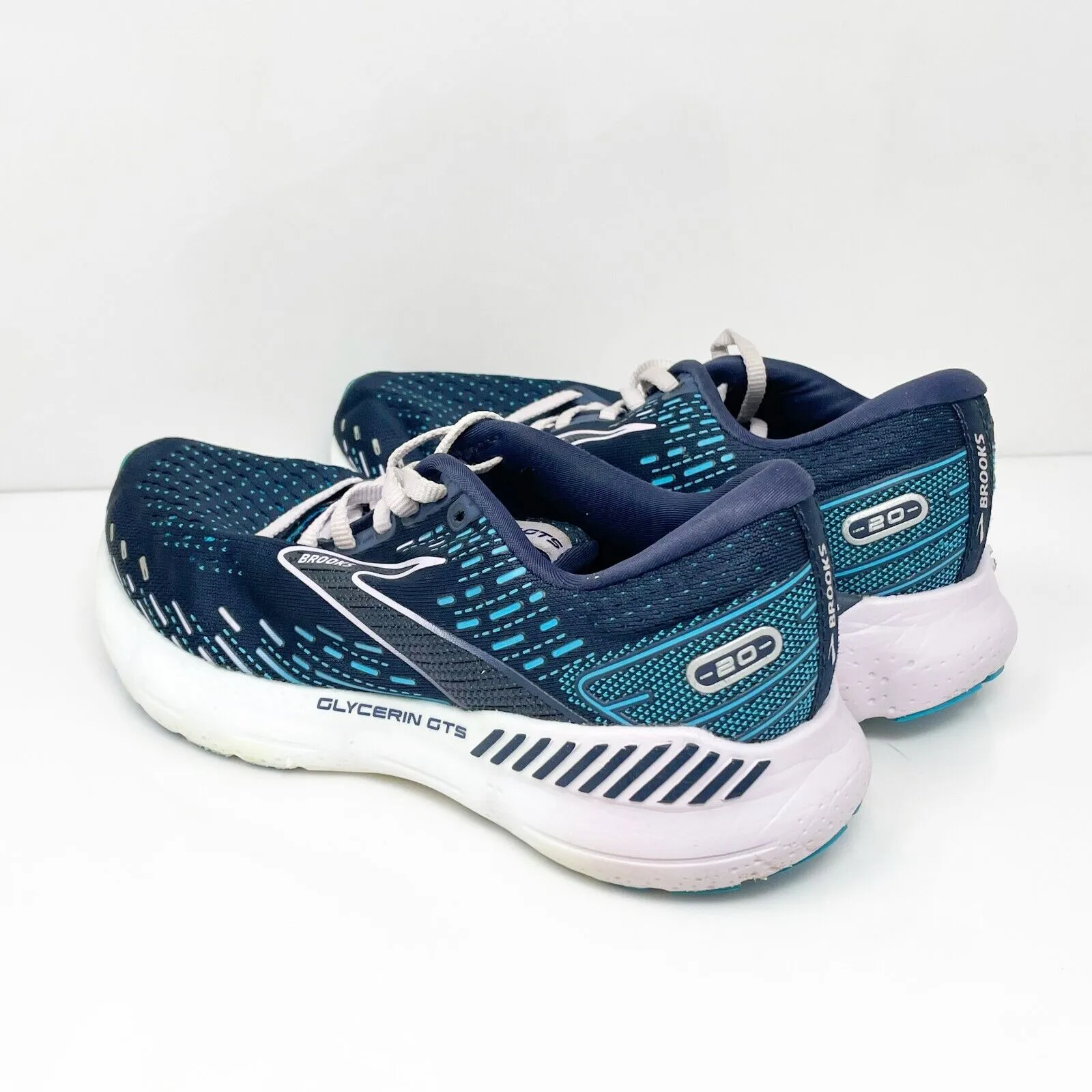 Brooks Womens Glycerin GTS 20 1203701D499 Blue Running Shoes Sneakers Size 6.5 D