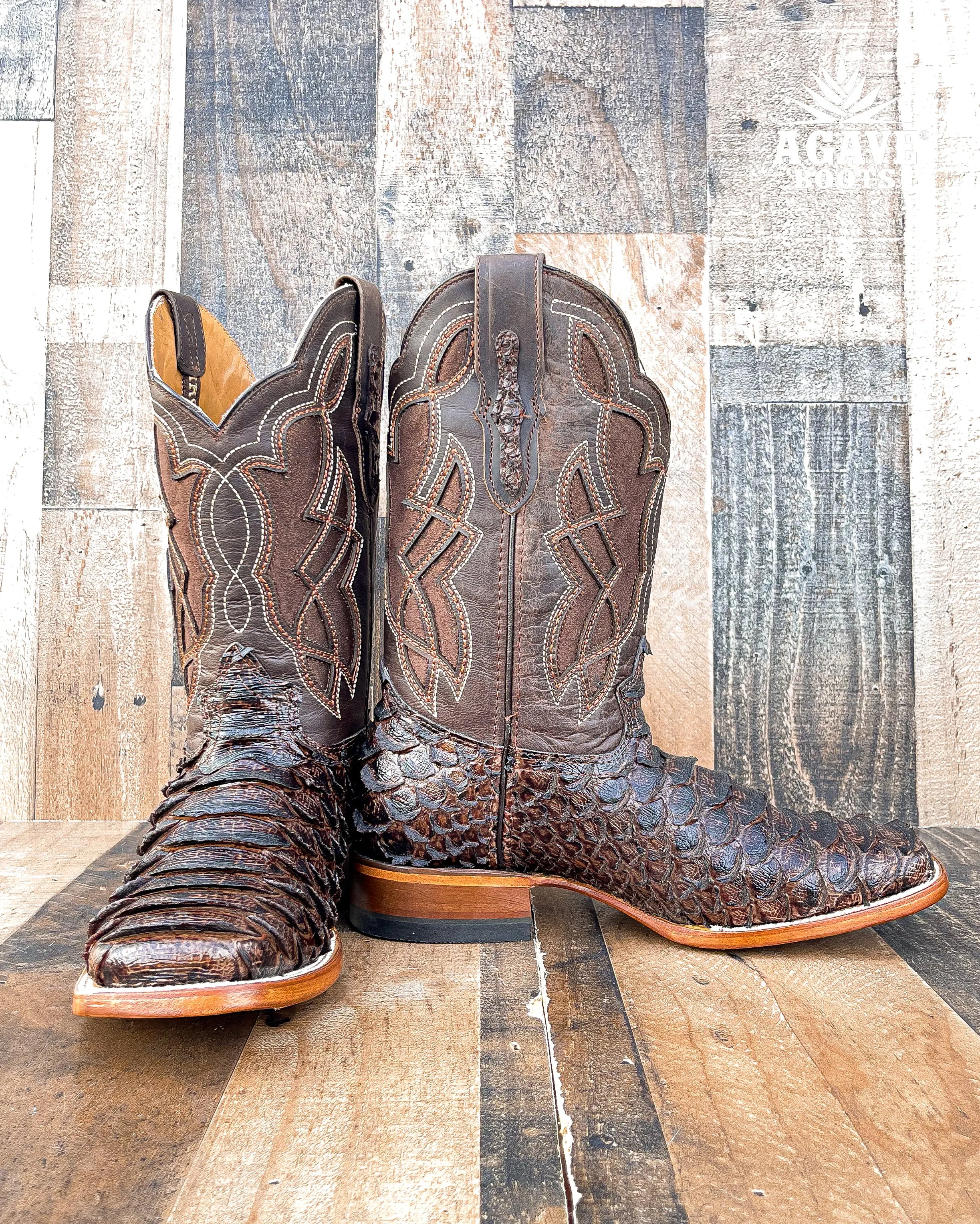 BROWN PYTHON | MEN SQUARE TOE WESTERN COWBOY BOOTS