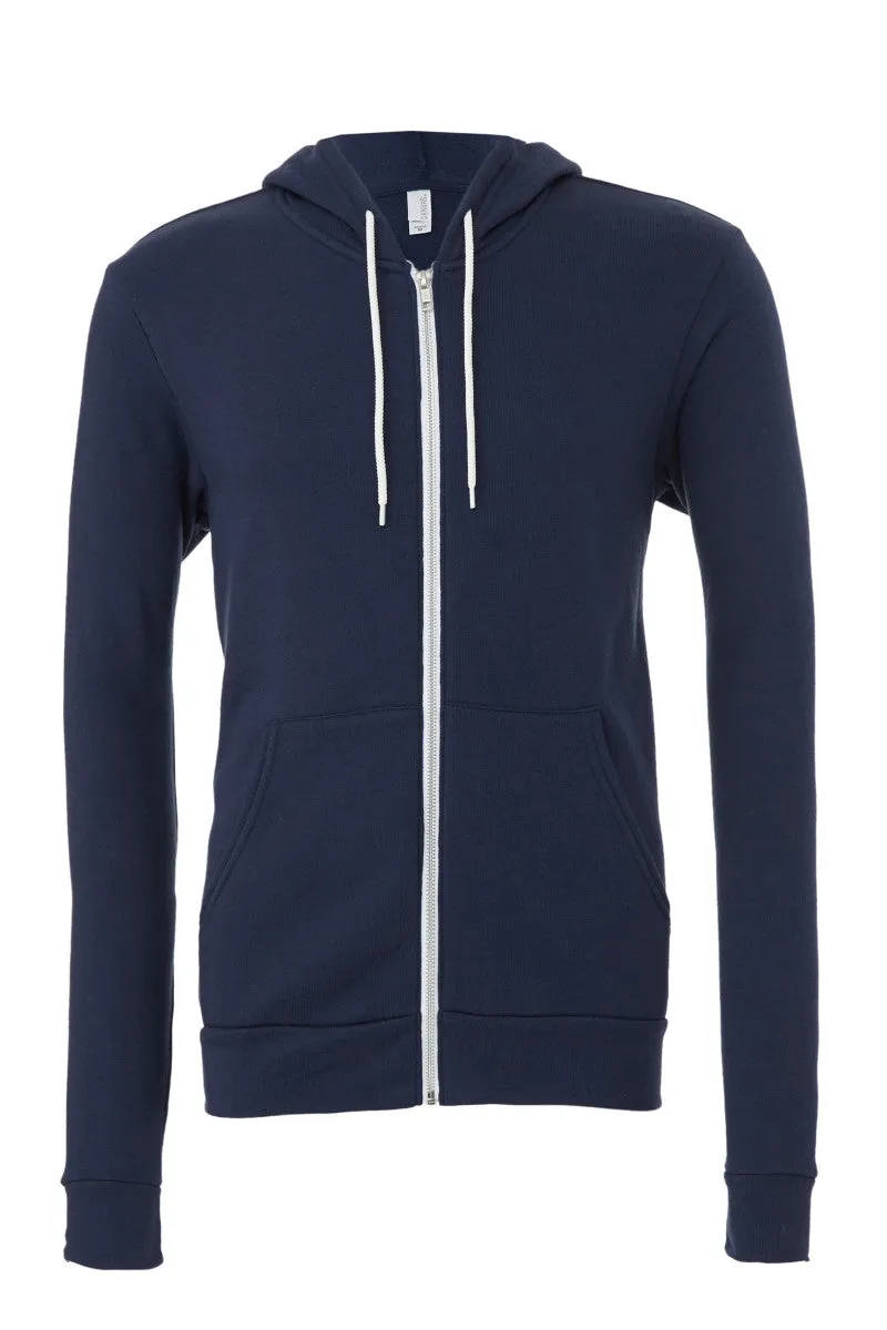 CA3739 Bella Canvas Unisex Polycotton Fleece Full-Zip Hoodie