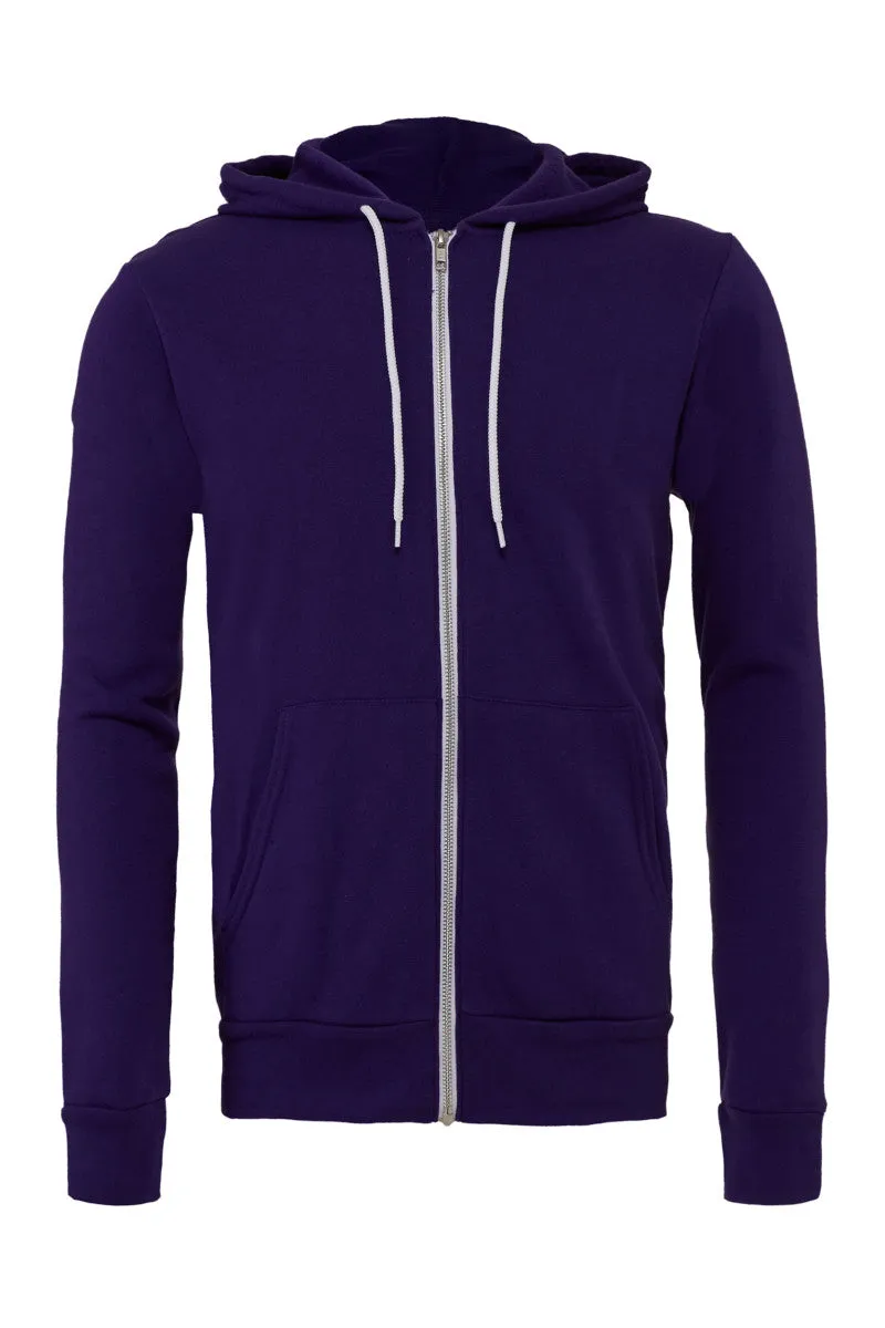 CA3739 Bella Canvas Unisex Polycotton Fleece Full-Zip Hoodie