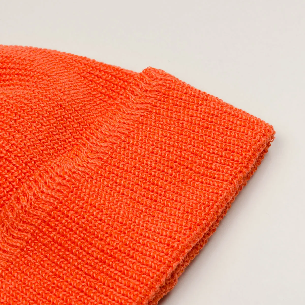 cableami - Linen Waffle Beanie - Neon Orange