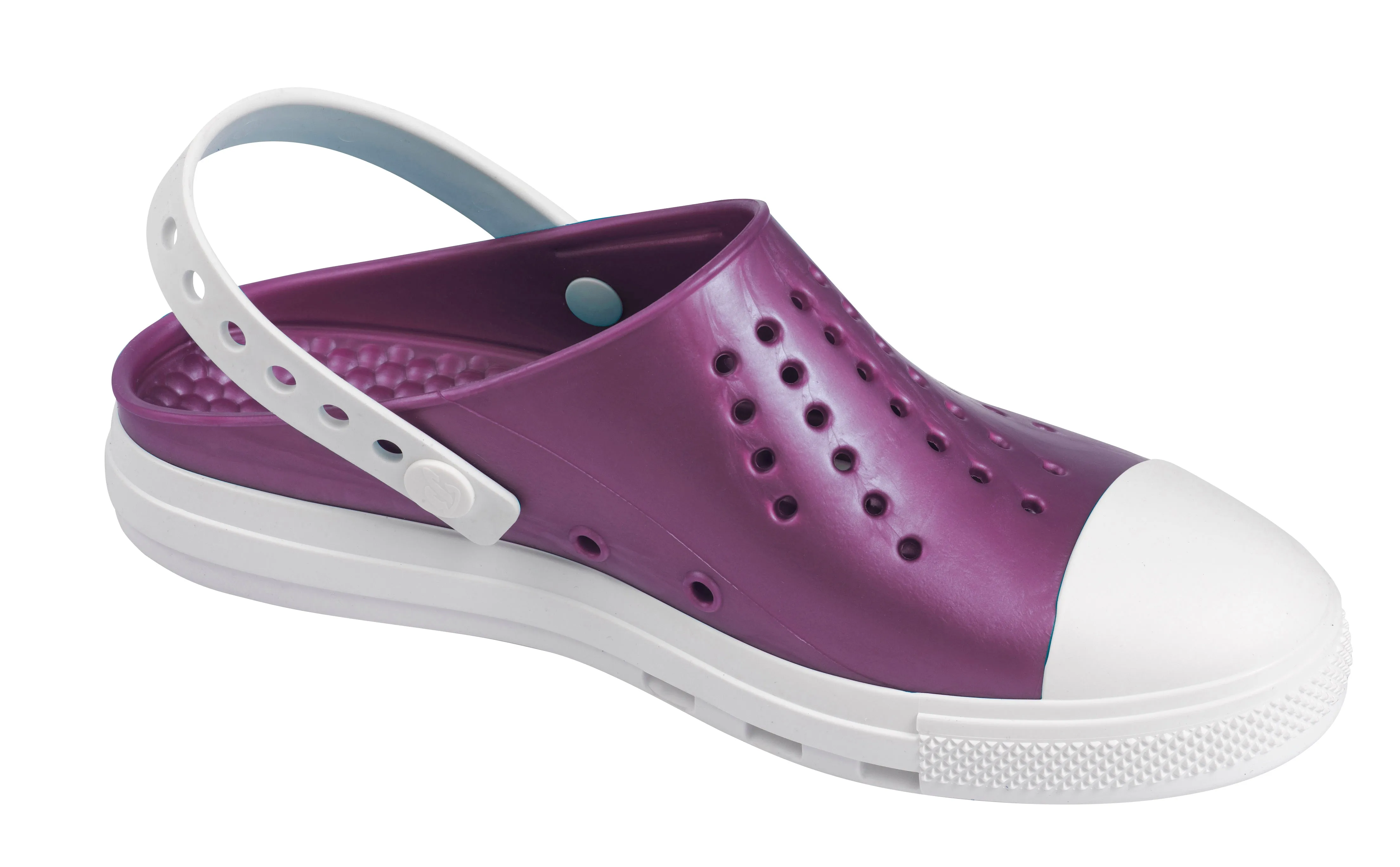 Calzuro Buddy clogs - Metal Purple/White